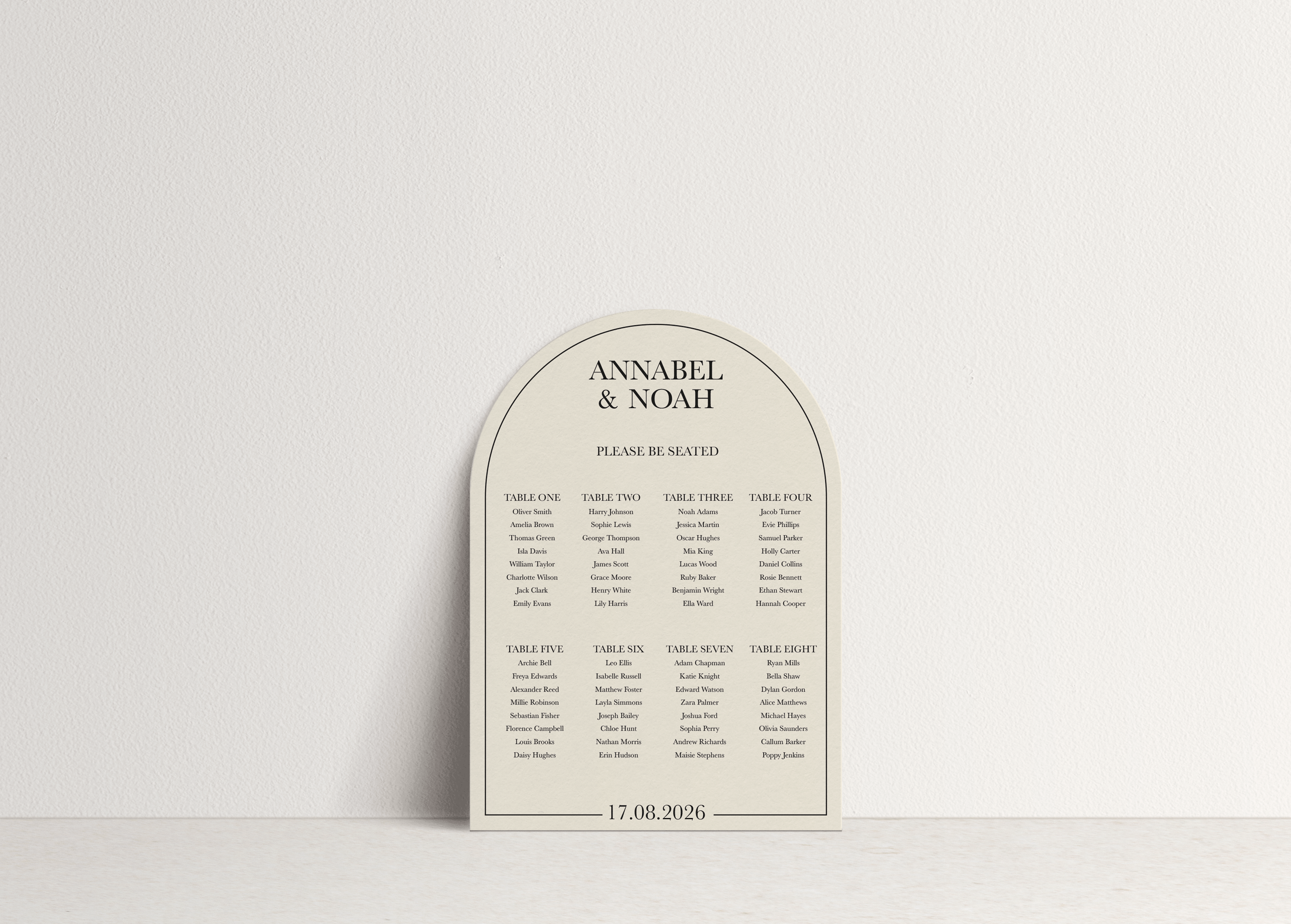 Annabel Table Plan Sign