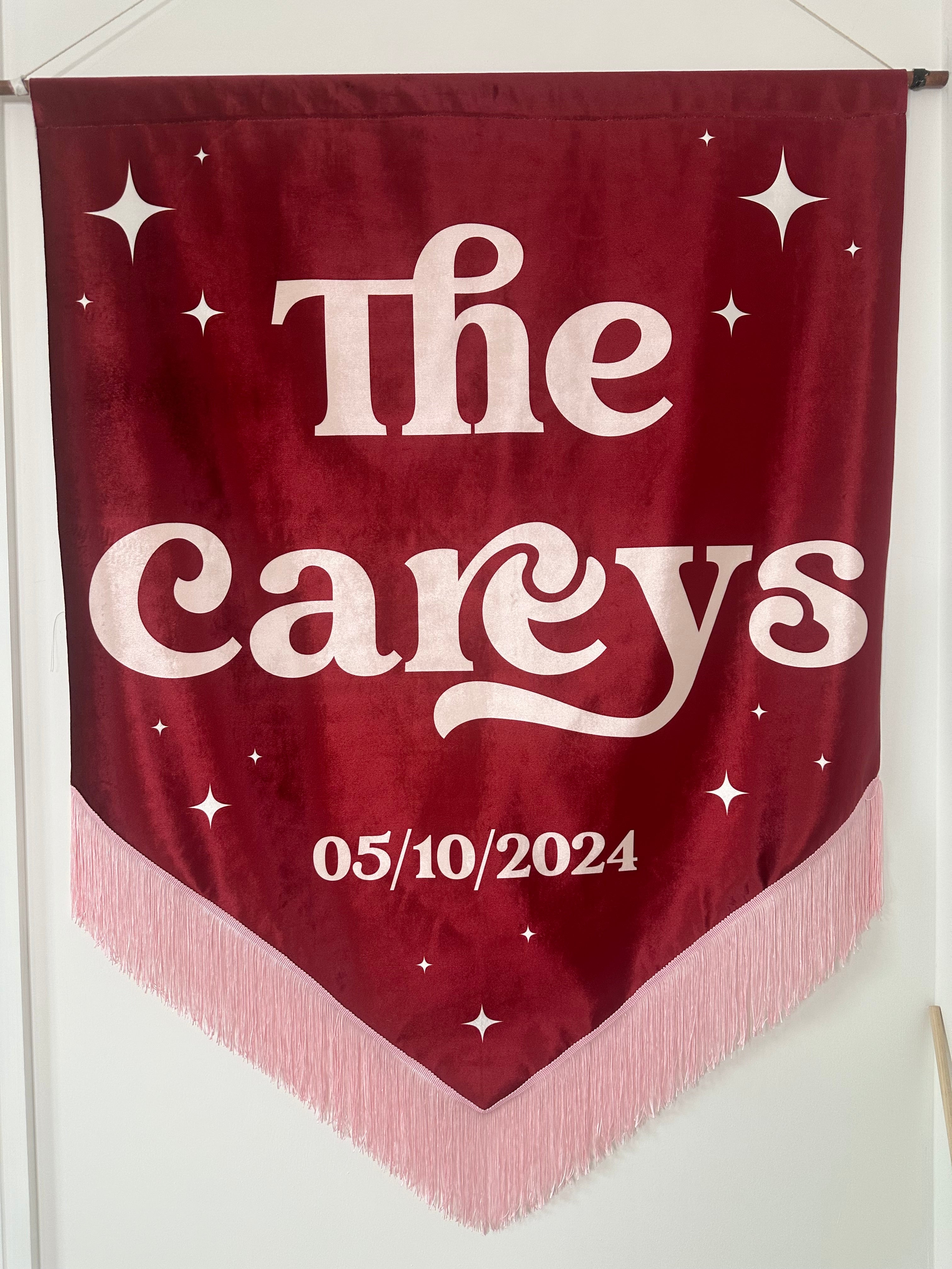 Custom velvet wedding banner, Personalized wedding decor, Luxury wedding banner, Velvet wedding sign, Elegant wedding decoration, Custom wedding signage, Velvet ceremony banner, Wedding name banner, Romantic wedding decor, Personalized wedding banner, Customized velvet sign, Wedding aisle banner, Sophisticated wedding decor, Premium velvet banner, Wedding reception sign.