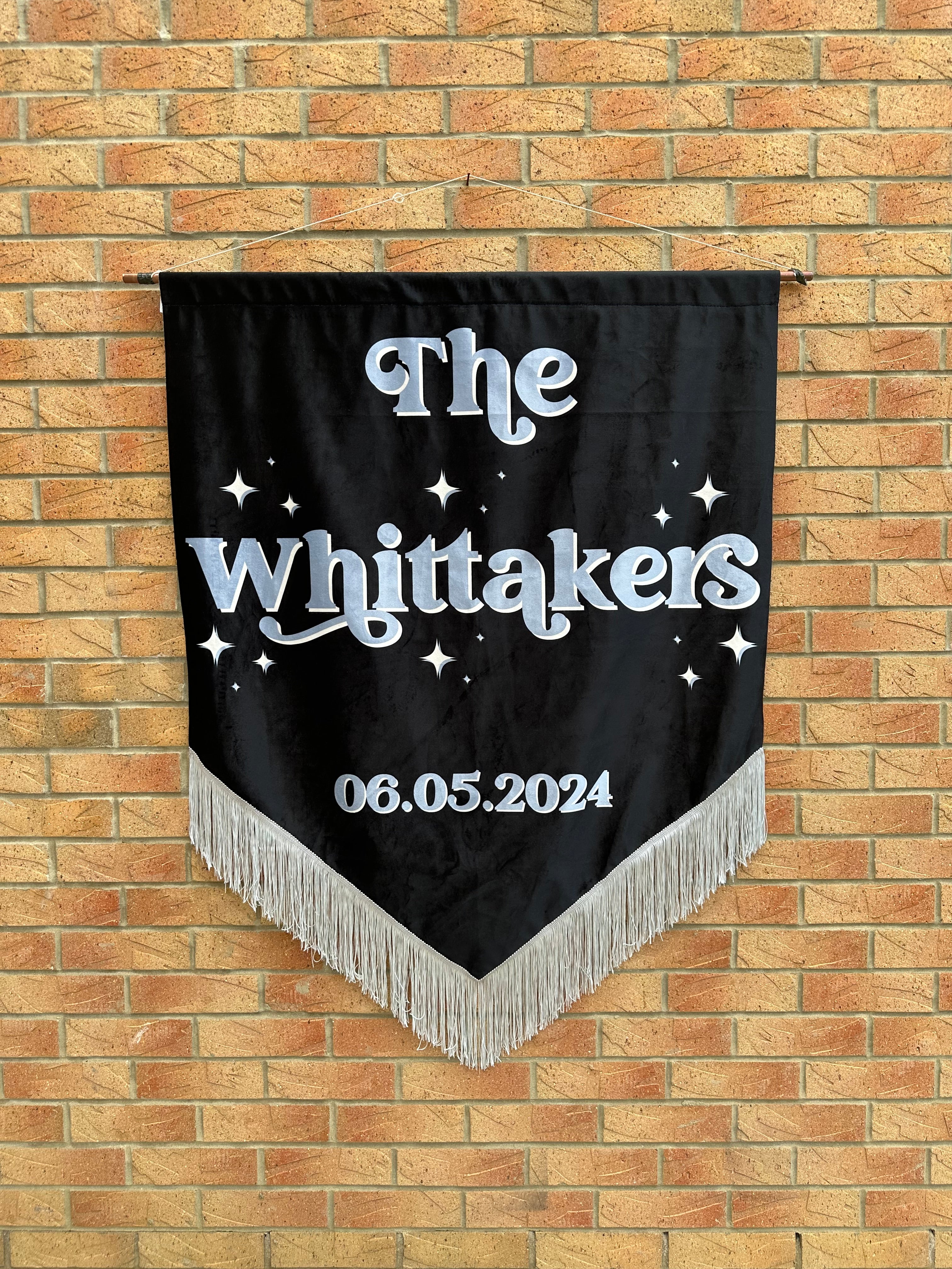 Custom velvet wedding banner, Personalized wedding decor, Luxury wedding banner, Velvet wedding sign, Elegant wedding decoration, Custom wedding signage, Velvet ceremony banner, Wedding name banner, Romantic wedding decor, Personalized wedding banner, Customized velvet sign, Wedding aisle banner, Sophisticated wedding decor, Premium velvet banner, Wedding reception sign.