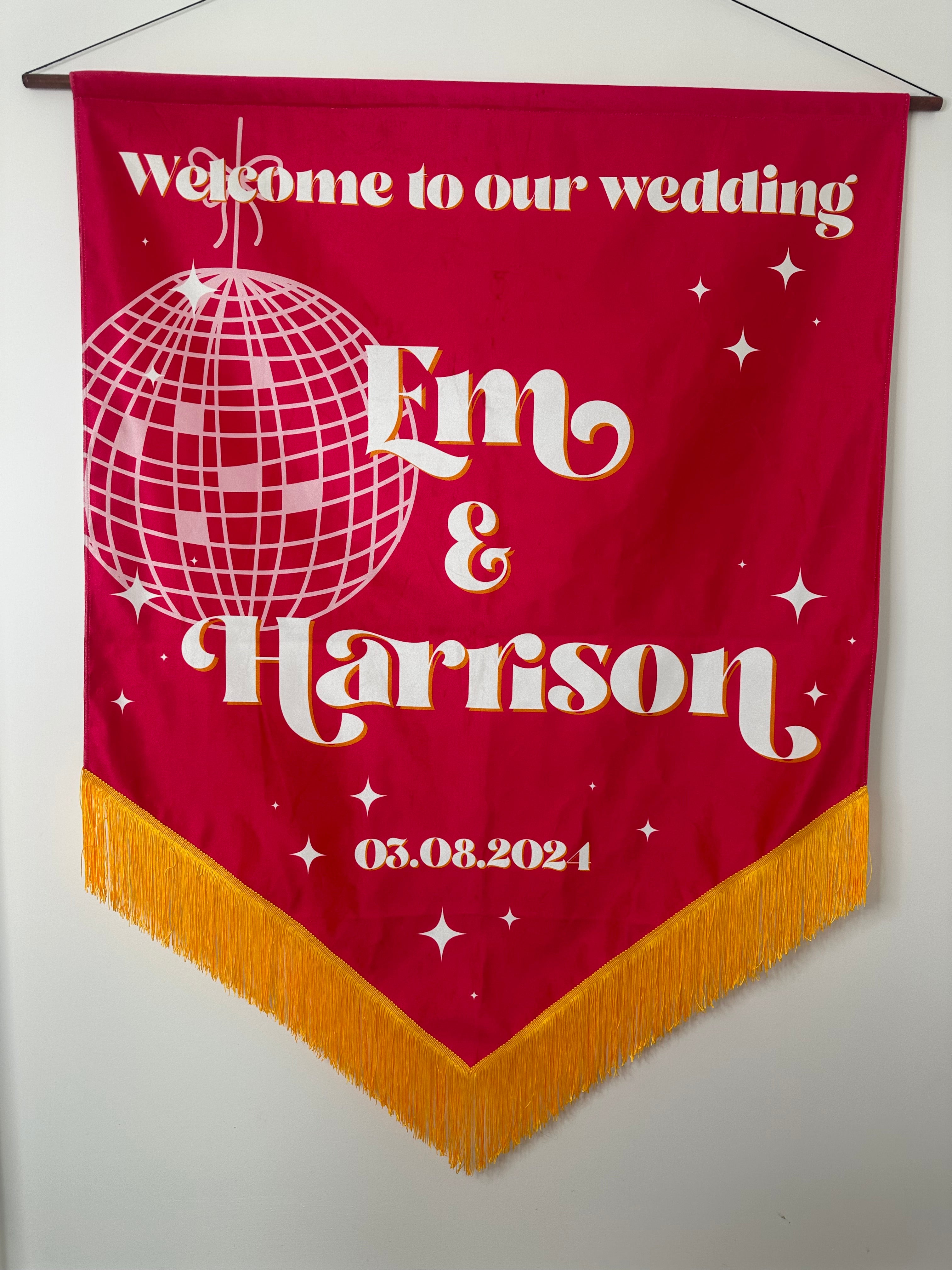 Custom velvet wedding banner, Personalized wedding decor, Luxury wedding banner, Velvet wedding sign, Elegant wedding decoration, Custom wedding signage, Velvet ceremony banner, Wedding name banner, Romantic wedding decor, Personalized wedding banner, Customized velvet sign, Wedding aisle banner, Sophisticated wedding decor, Premium velvet banner, Wedding reception sign.
