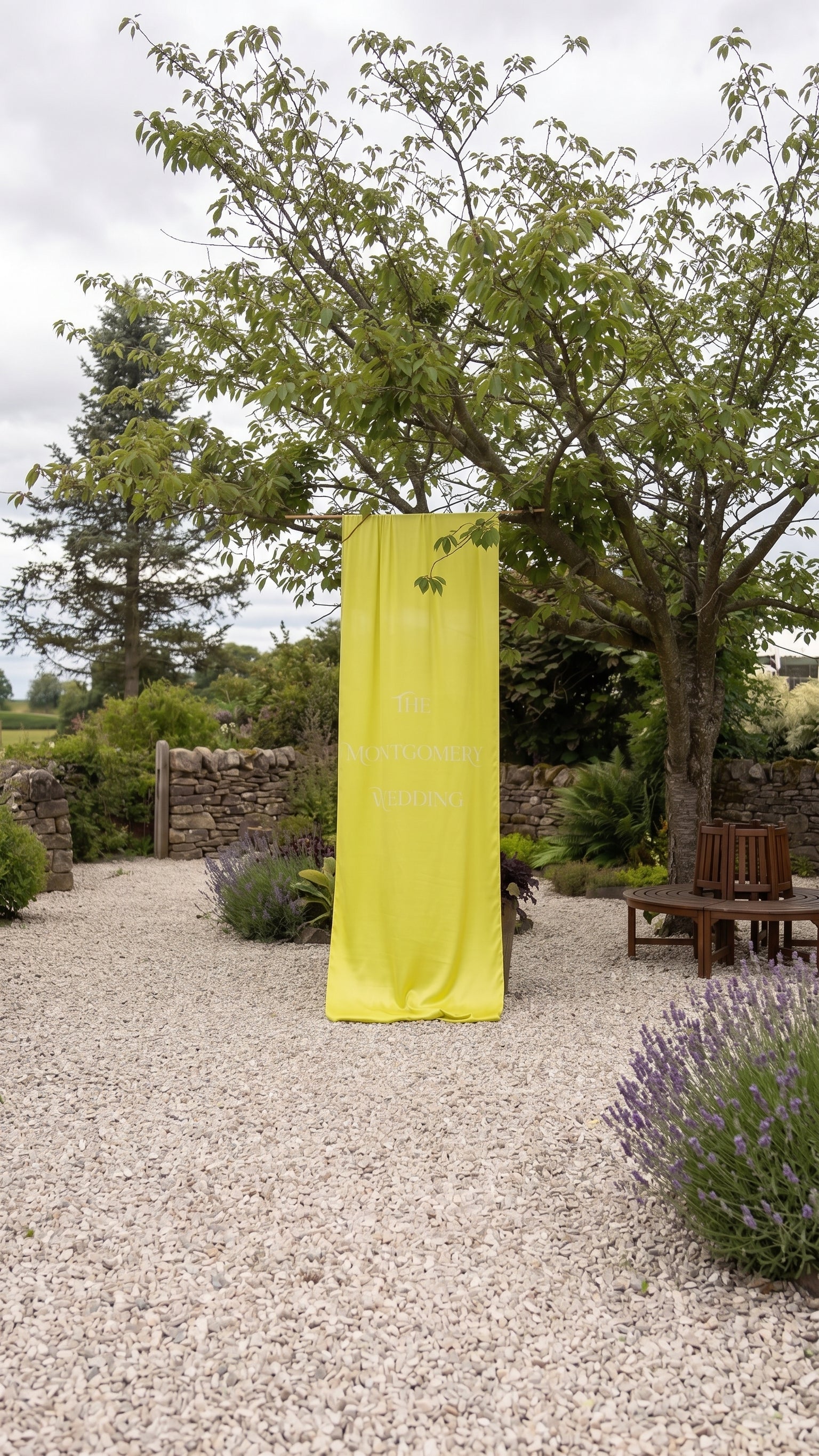 Oversized Silk Wedding Welcome Sign