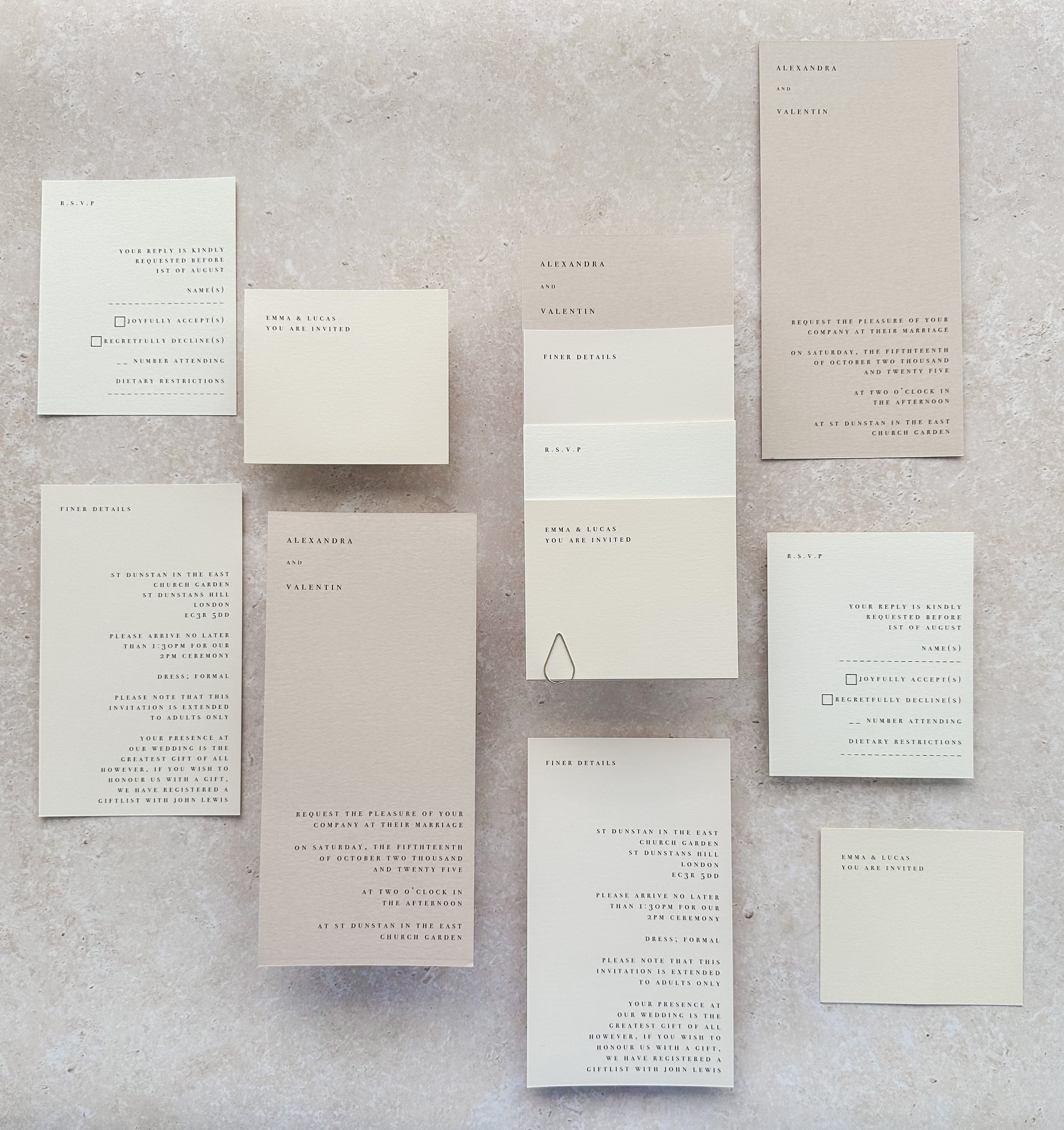 Autumn Invitation 4 card stack