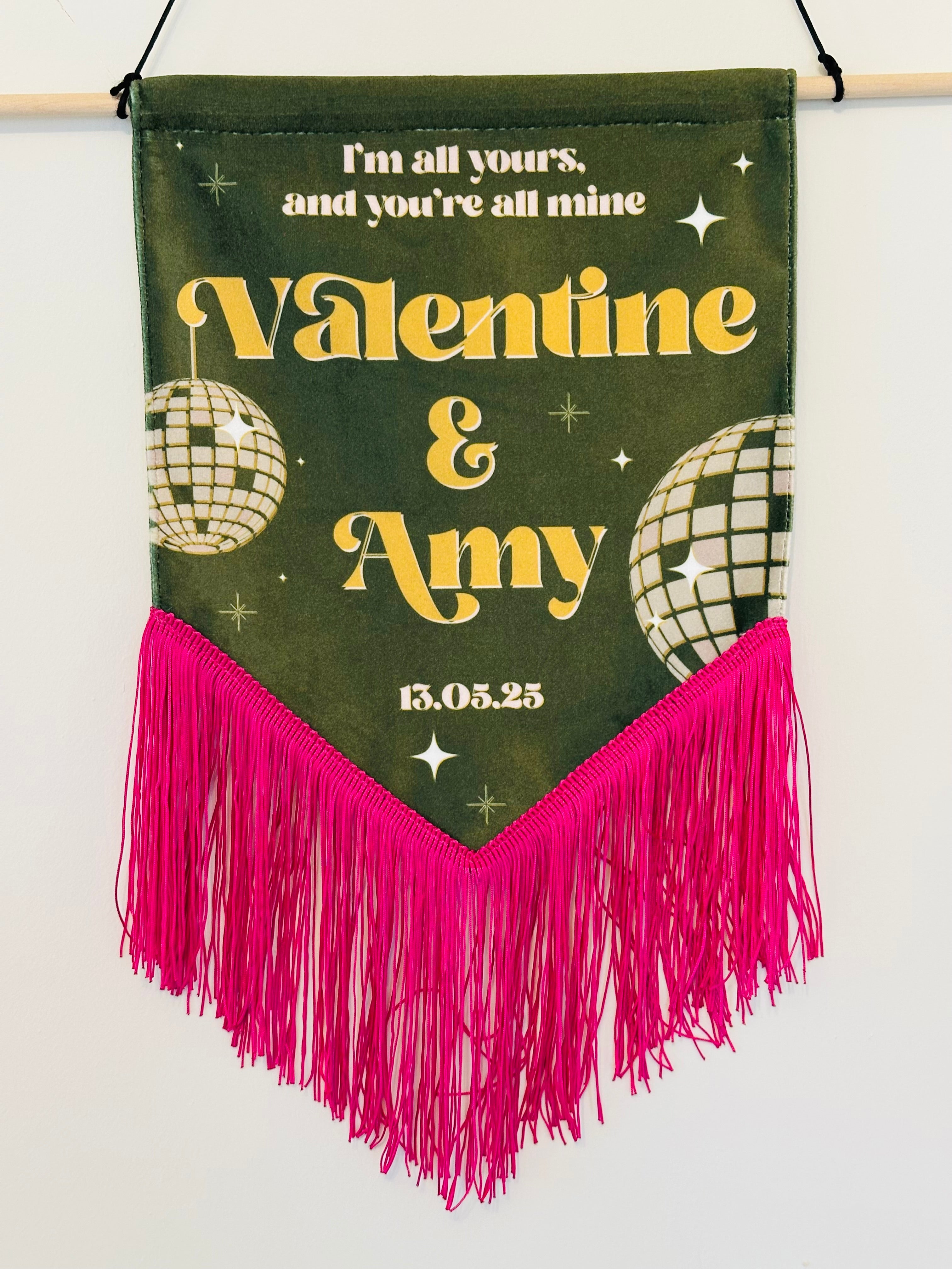 Velvet Wedding Banner ~ Mini
