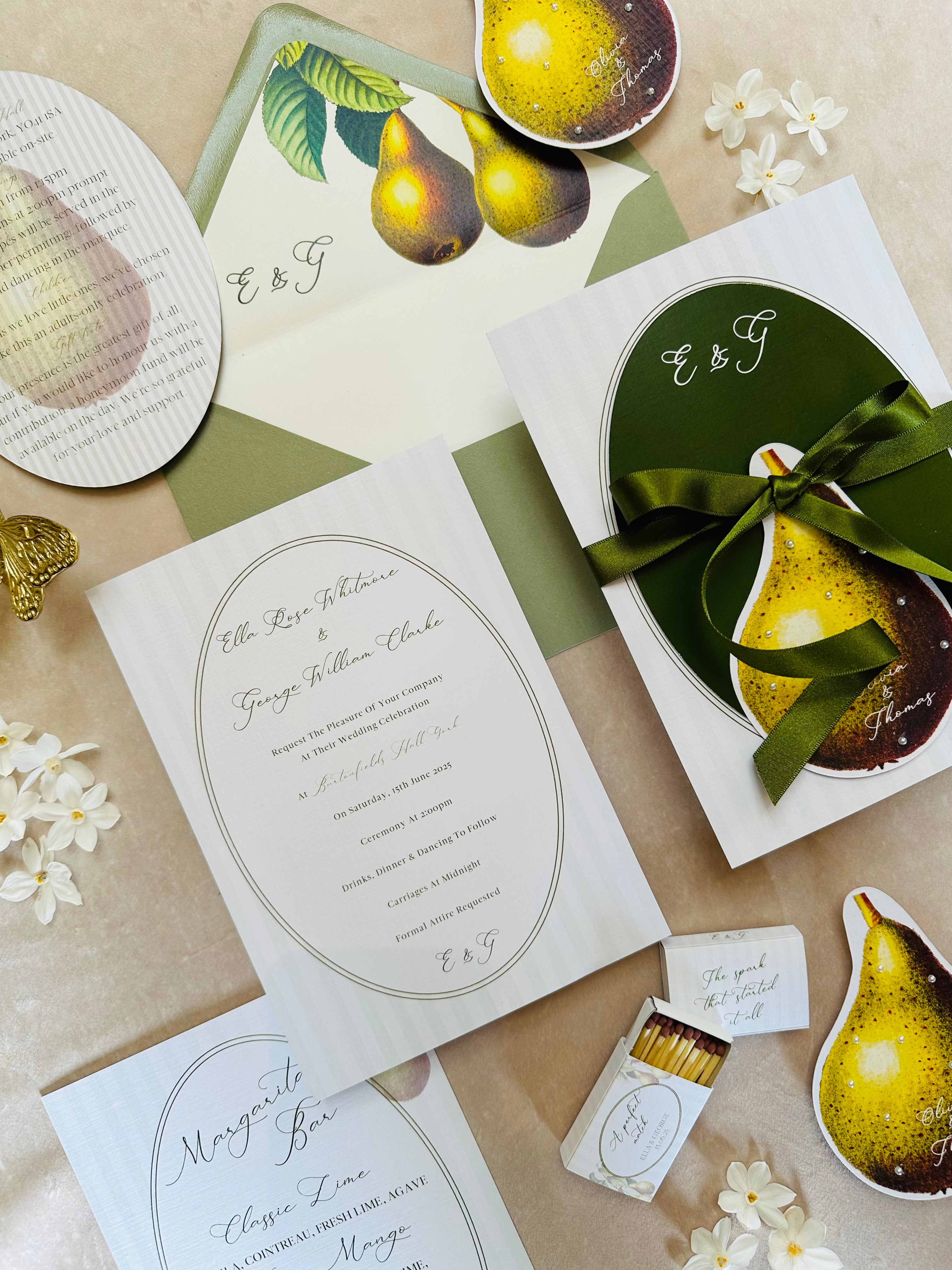 Ella Invitation 3 piece card set