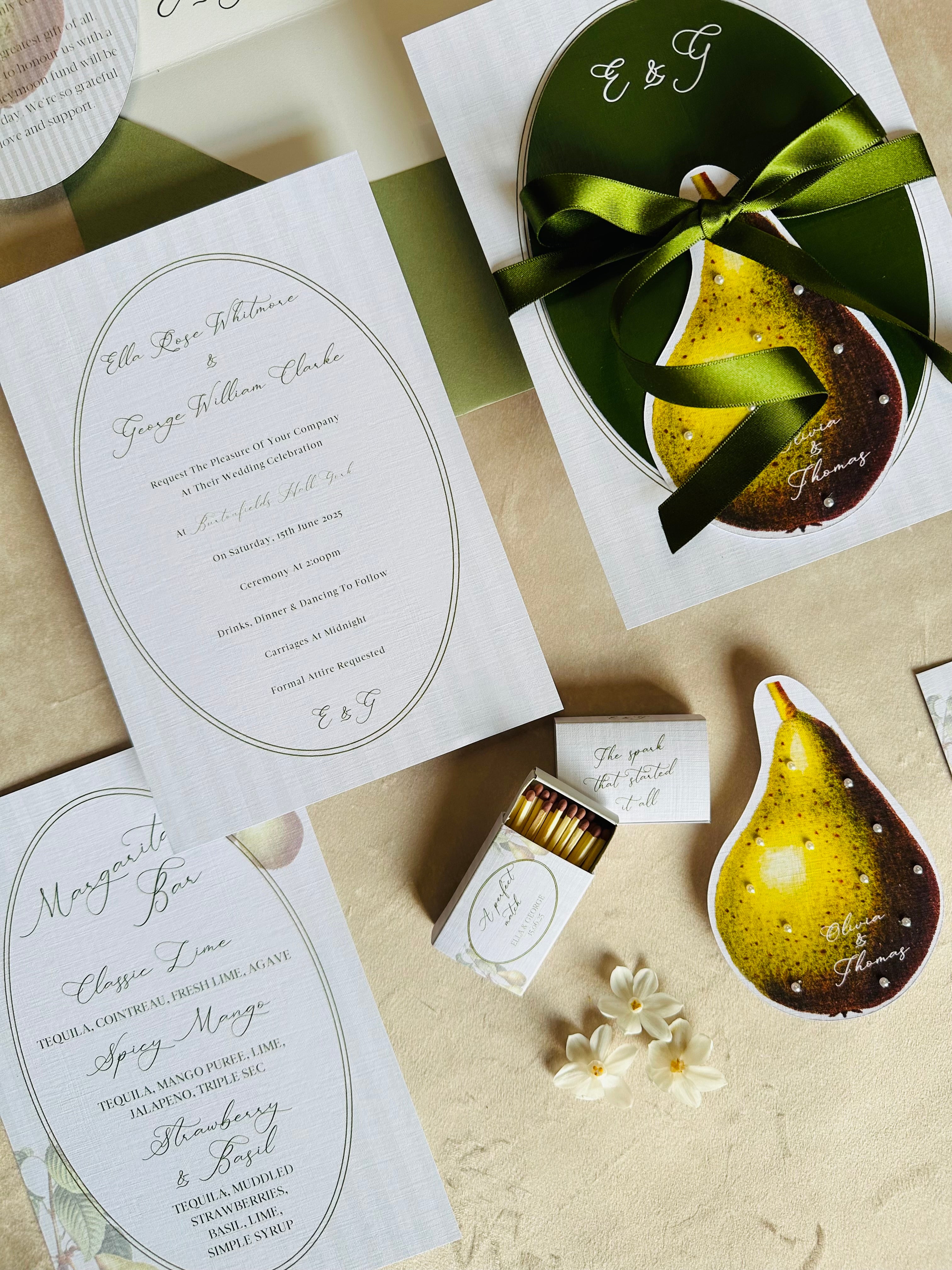 Ella Invitation 3 piece card set