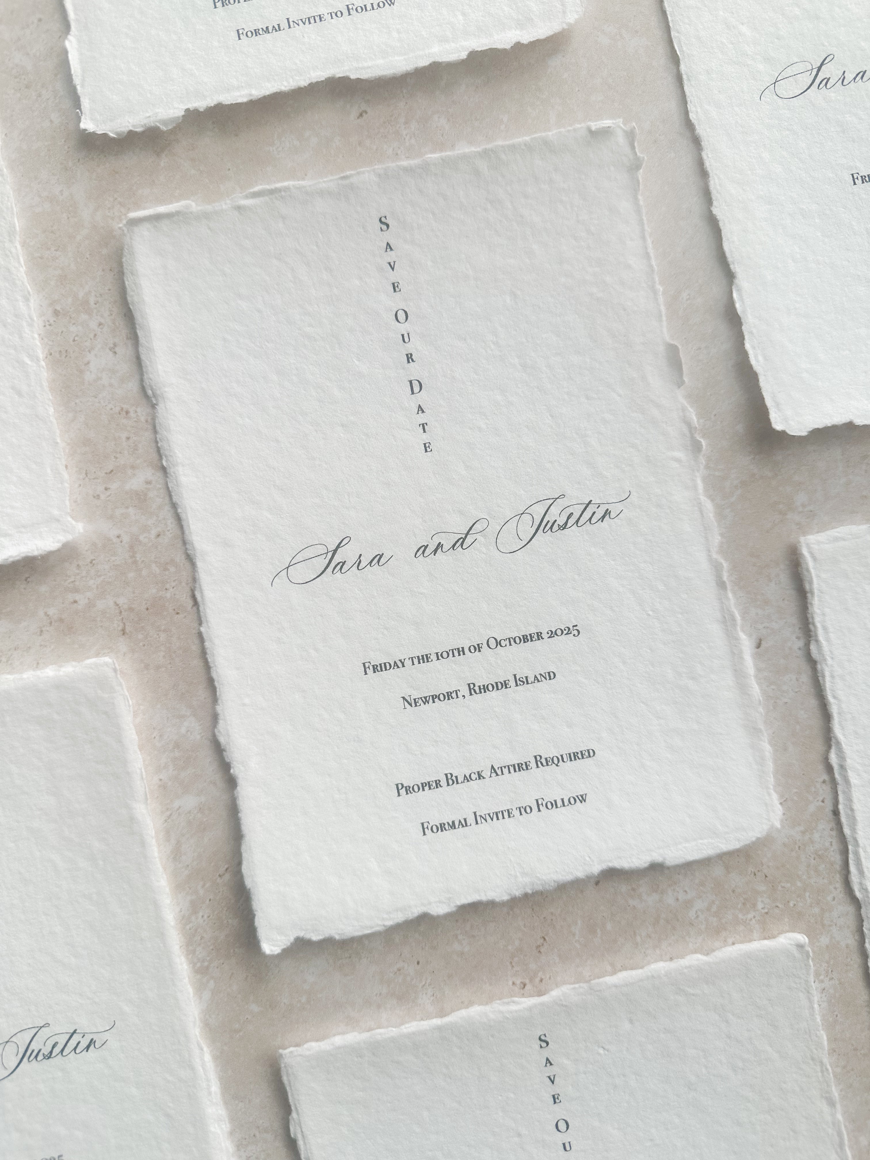 Handmade Paper Save The Date