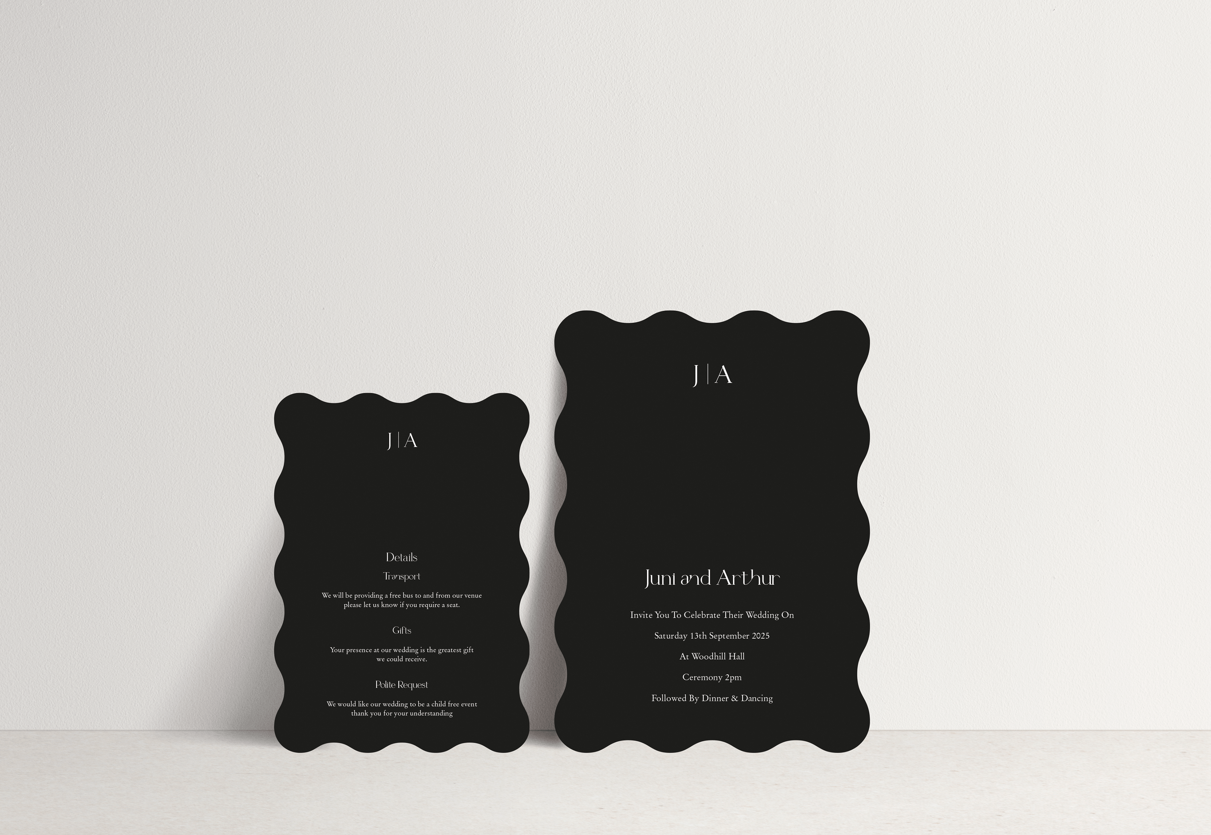 Juni Invitation 2 card stack