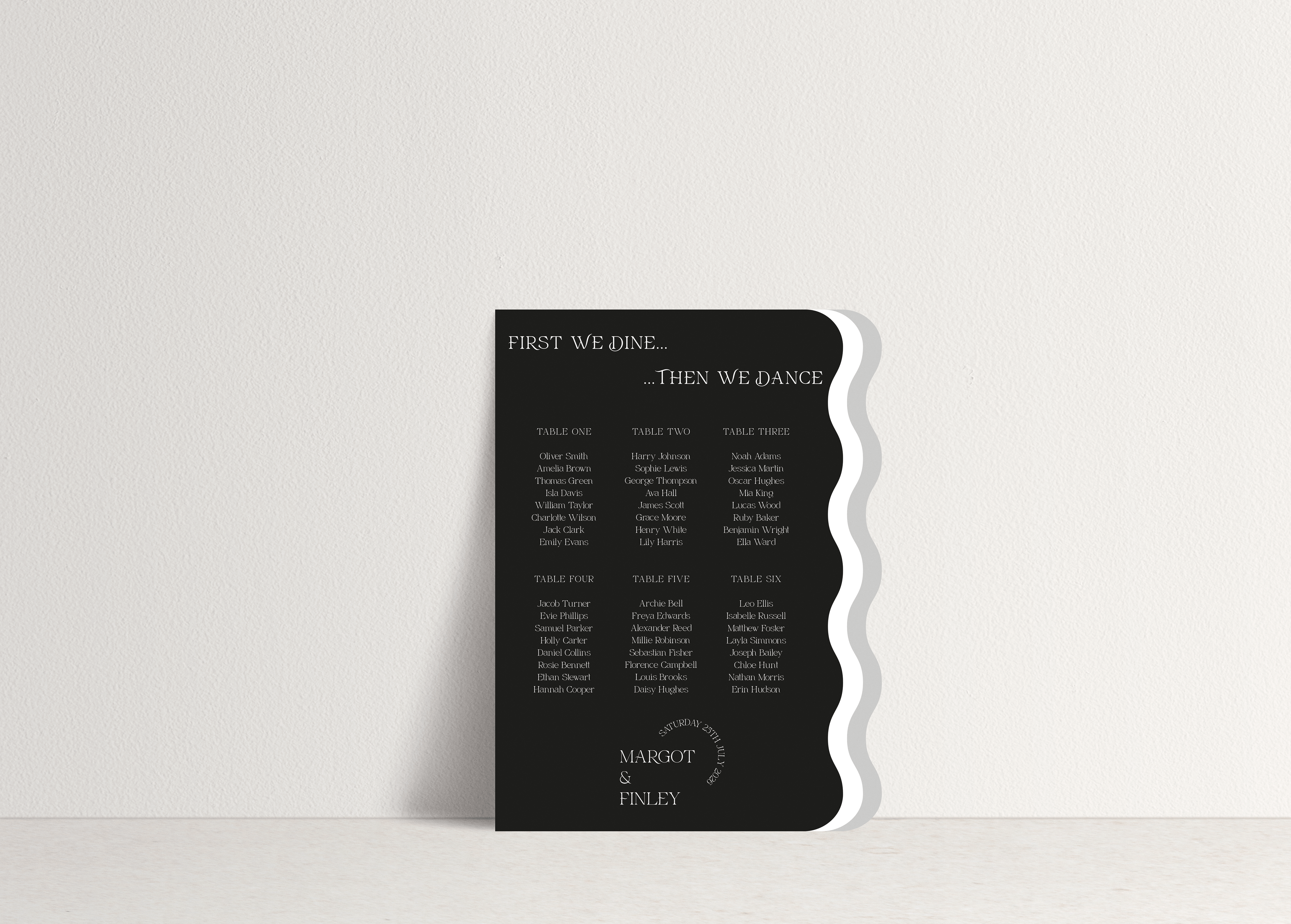 Margot Table Plan Sign