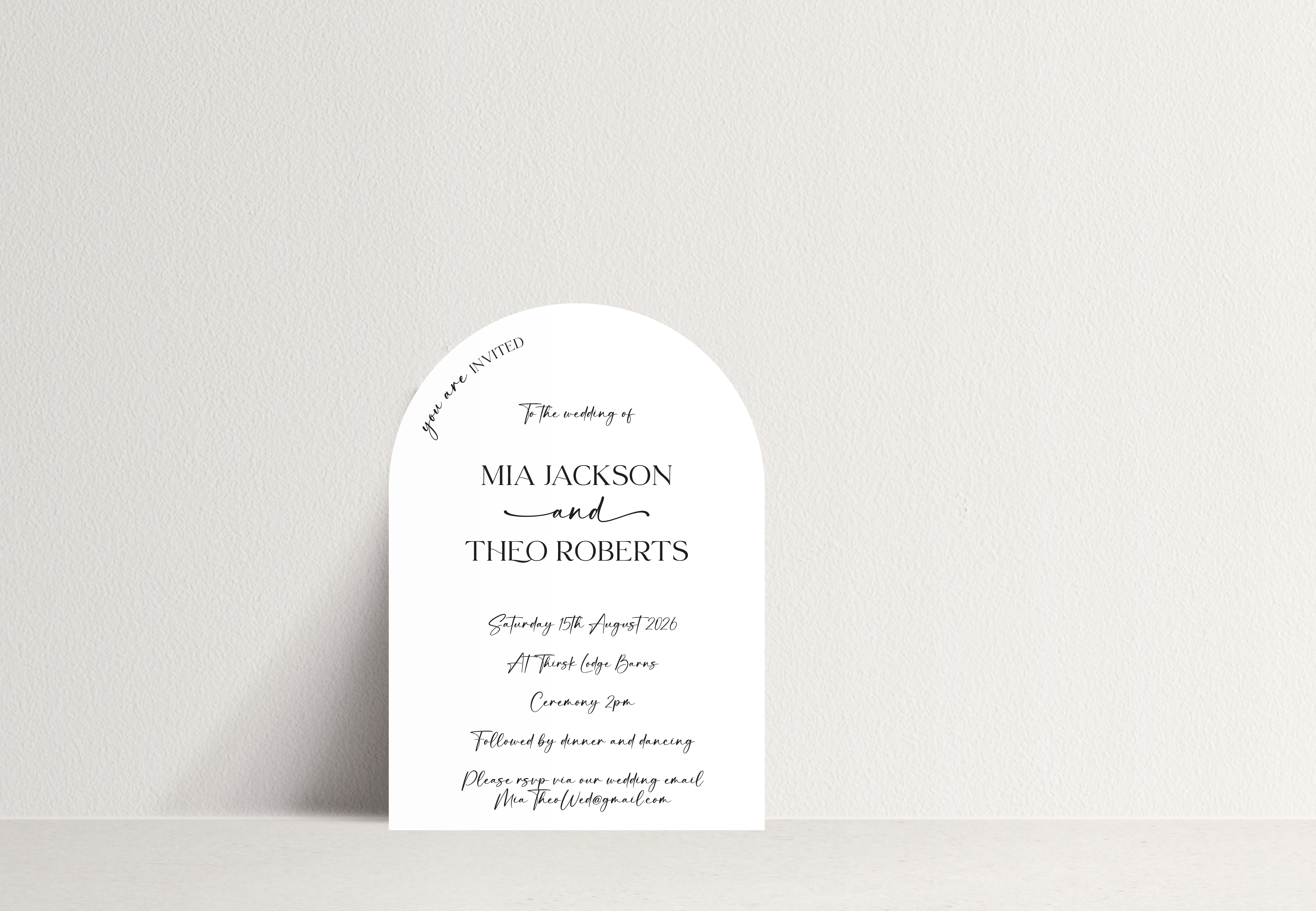 Mia Invitation ~ 1 card