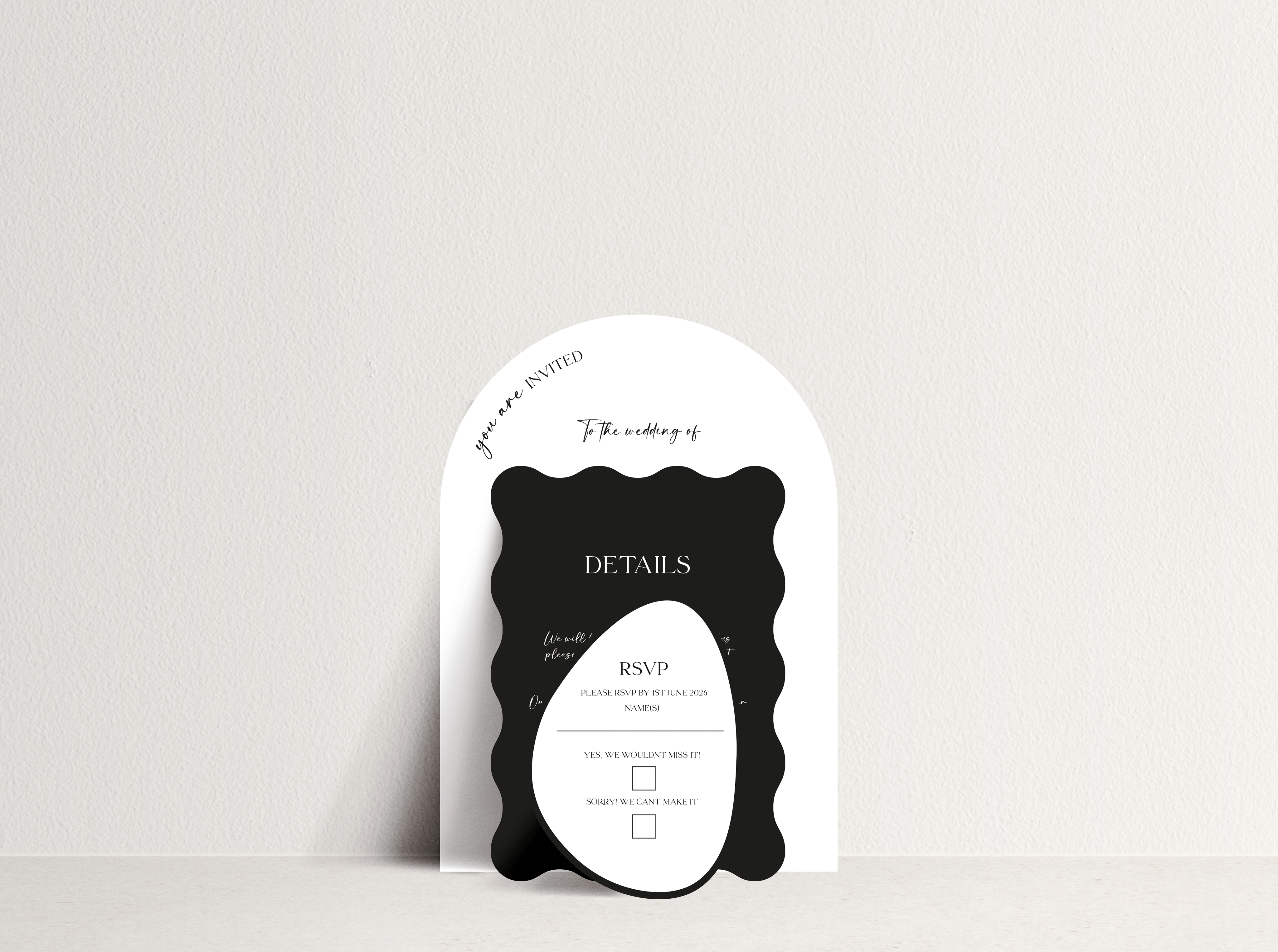 Mia Invitation ~ 3 card stack