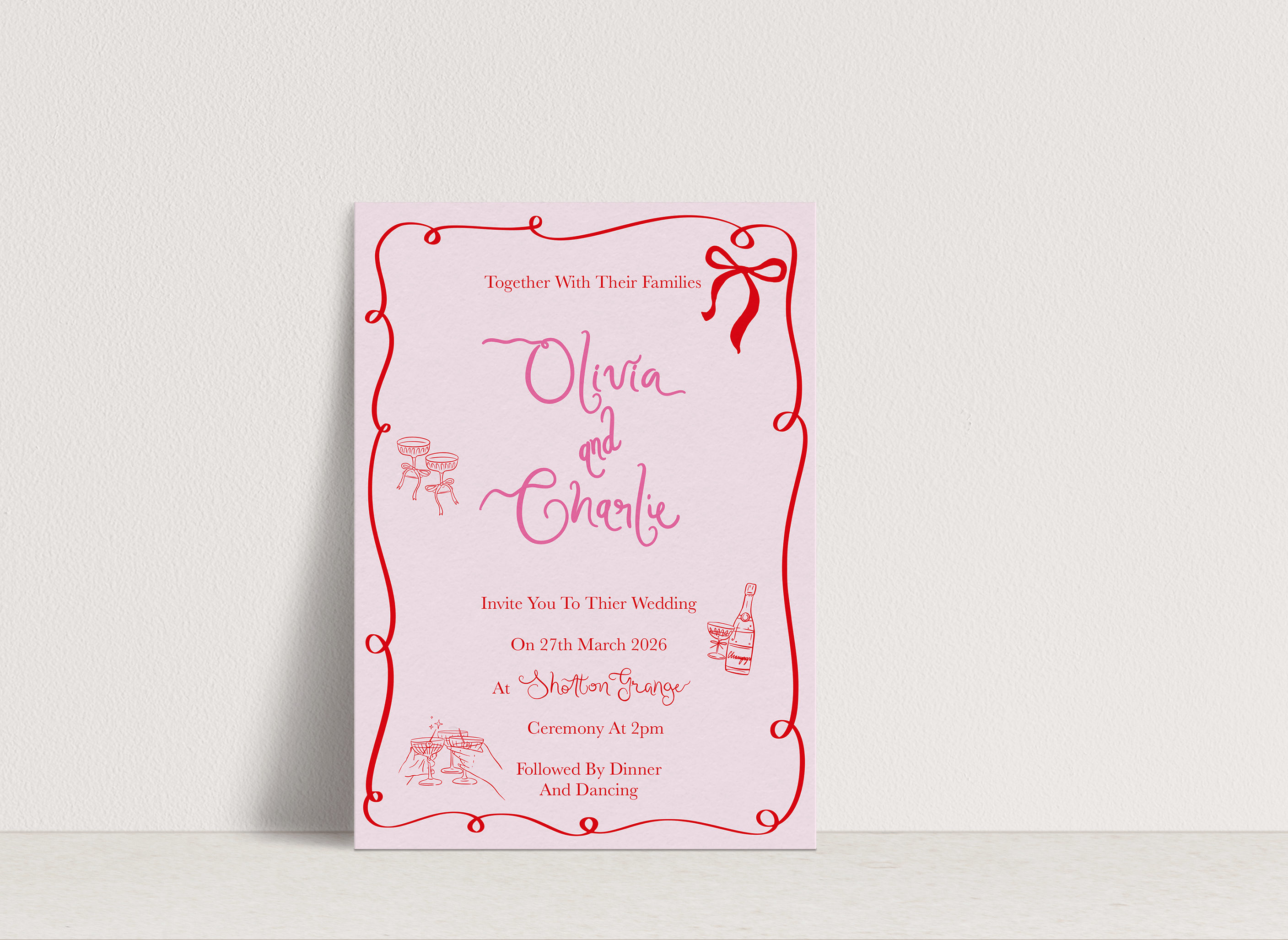 Olivia Invitation ~ 1 card