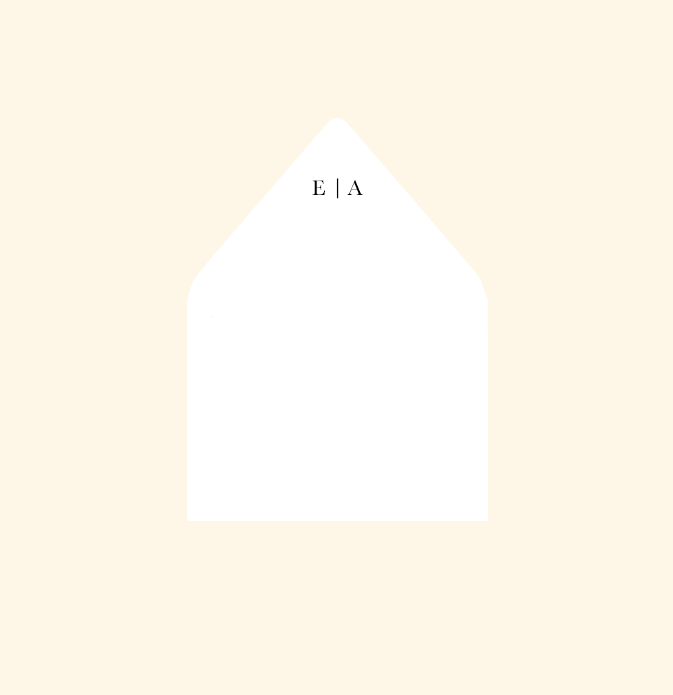 Envelope liner ~ Initials