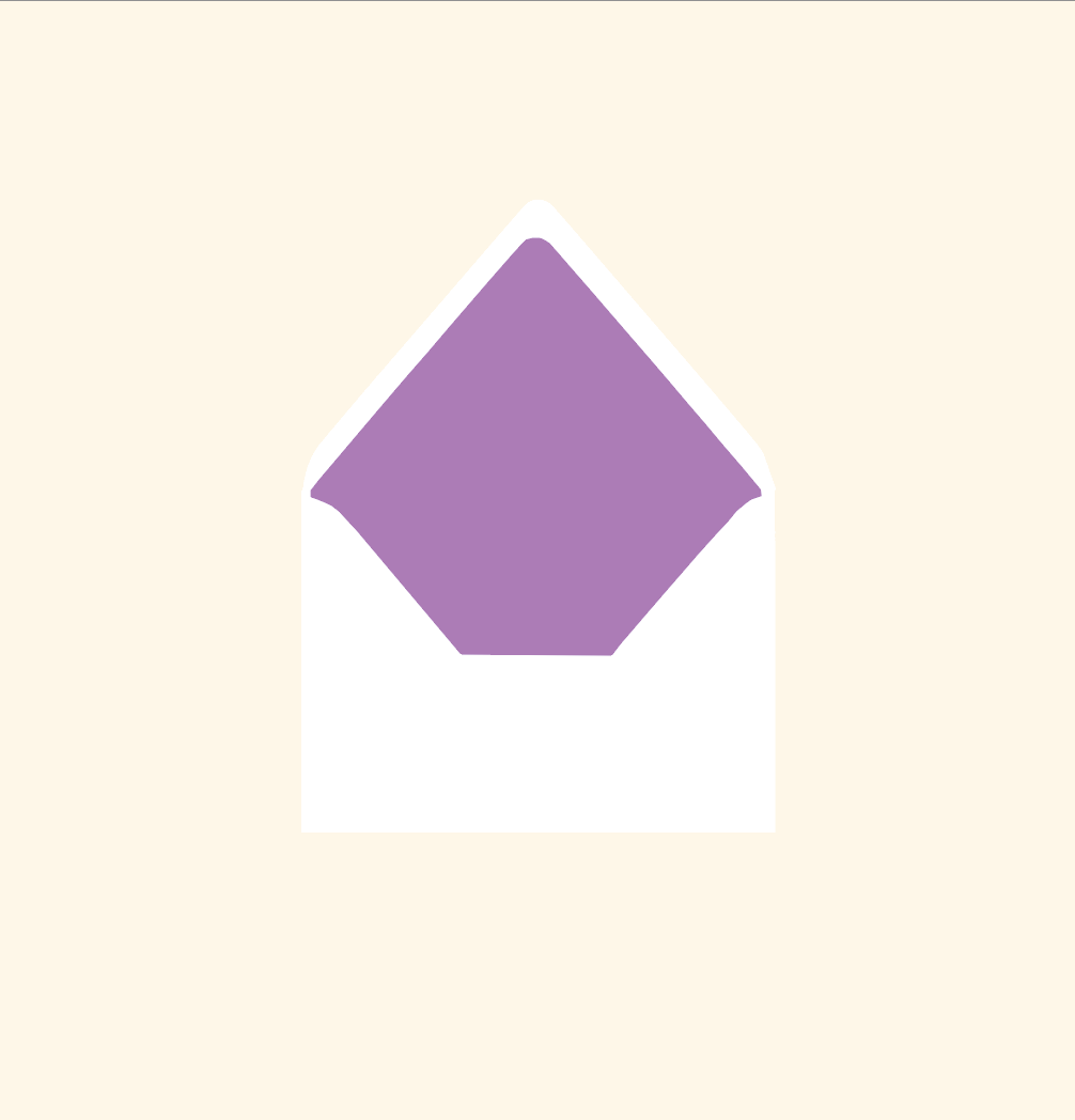 Envelope liner ~ Solid colour