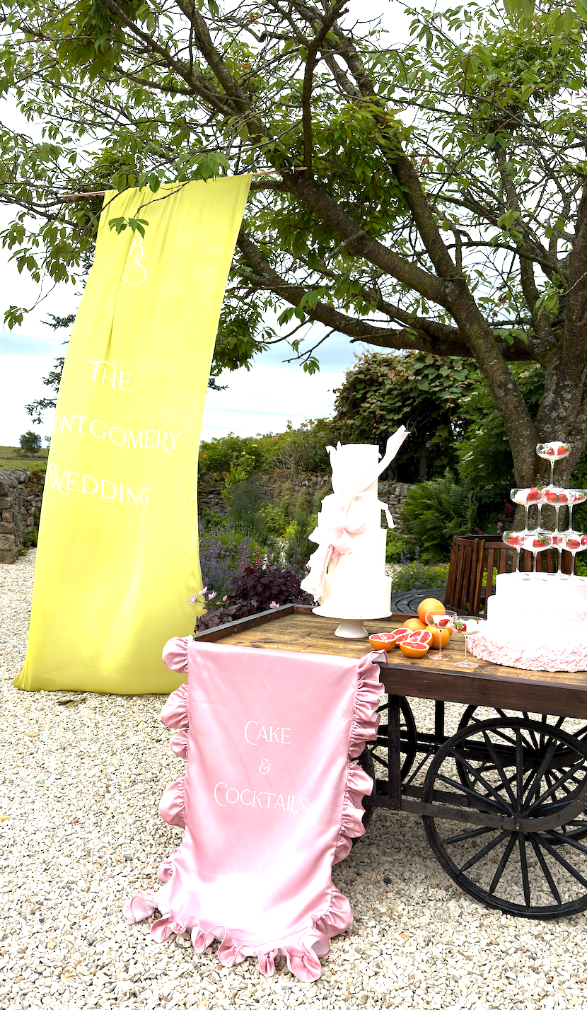 Oversized Silk Wedding Welcome Sign