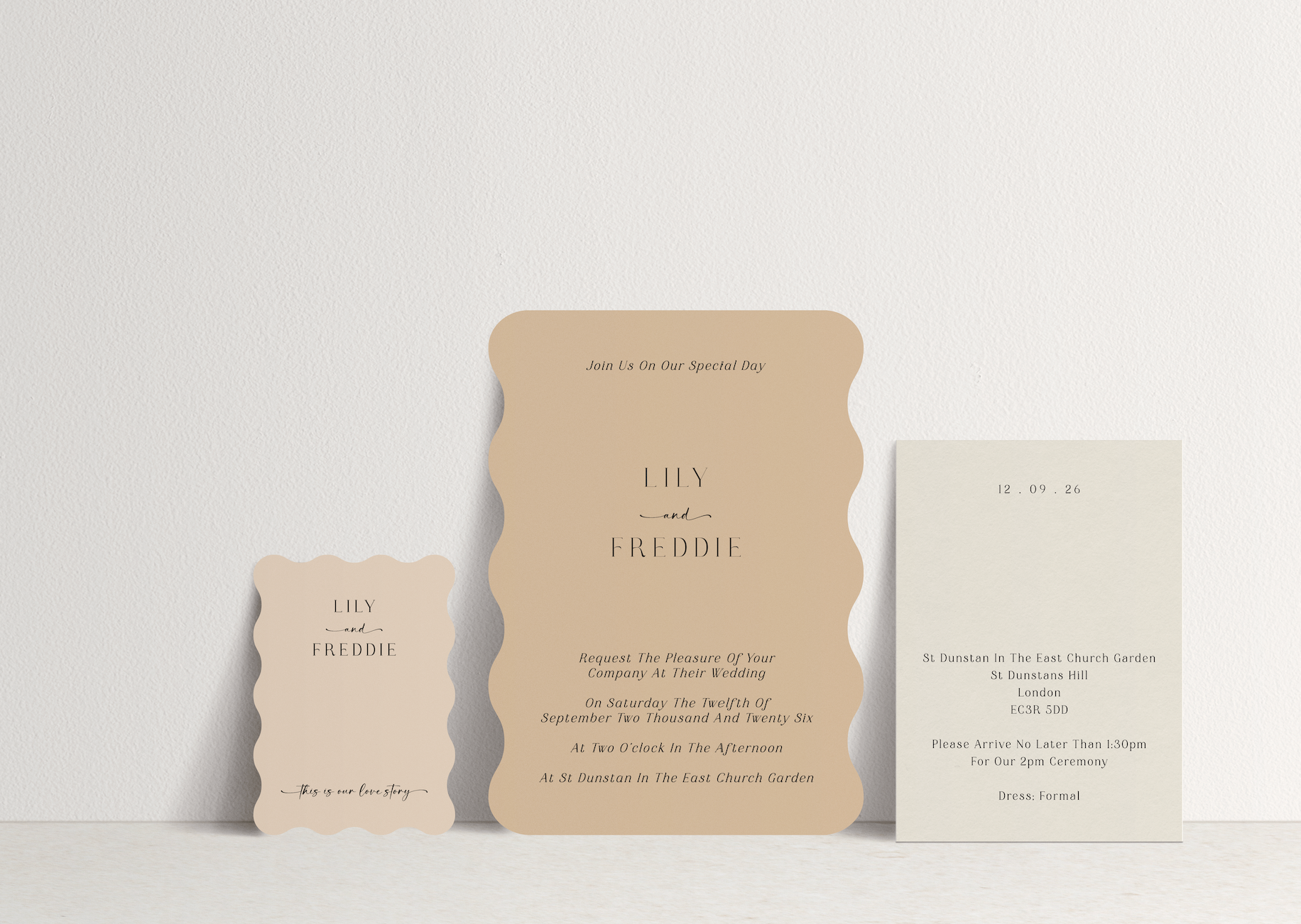 Lily Invitation - 3 card stack