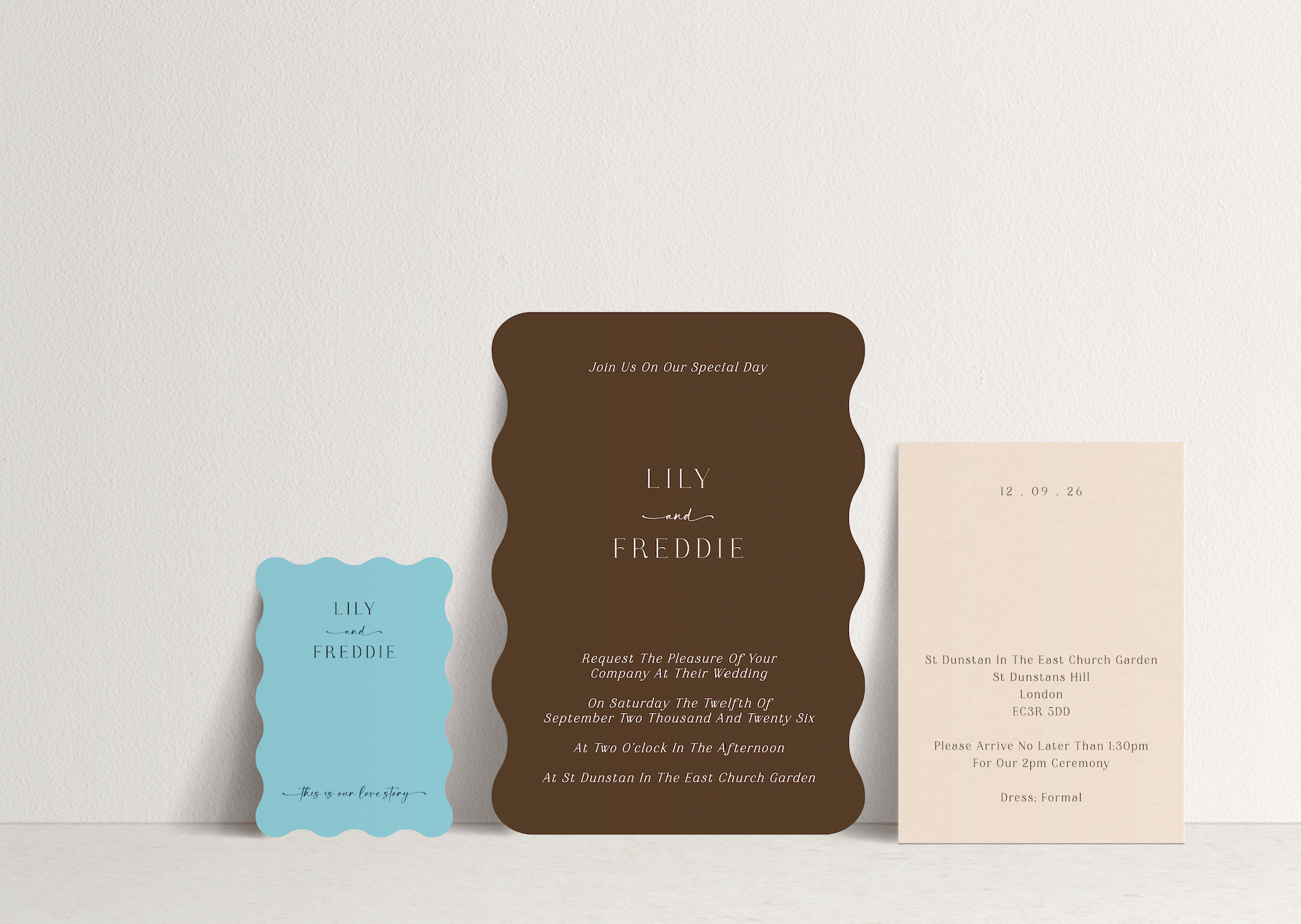 Lily Invitation - 3 card stack