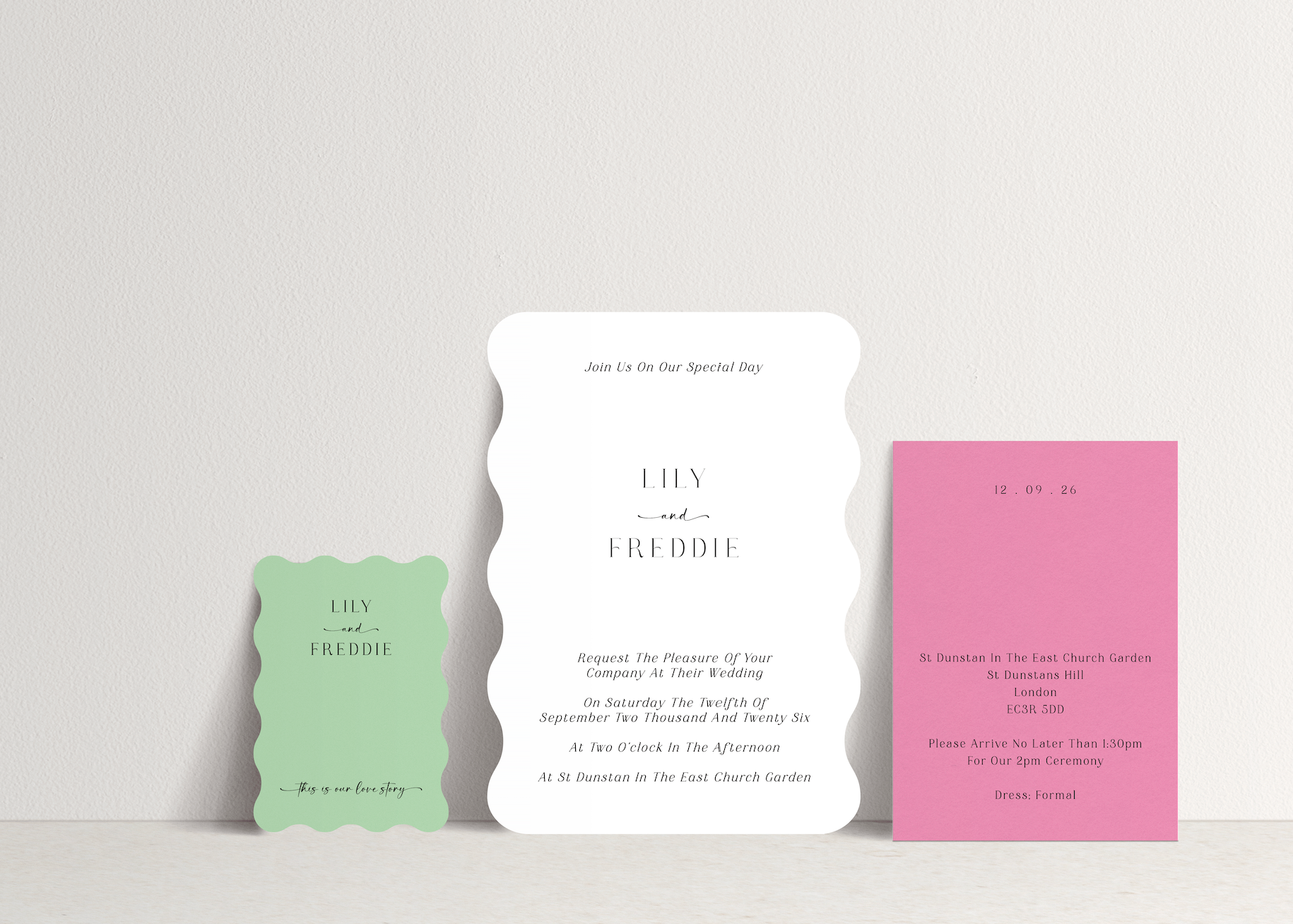 Lily Invitation - 3 card stack