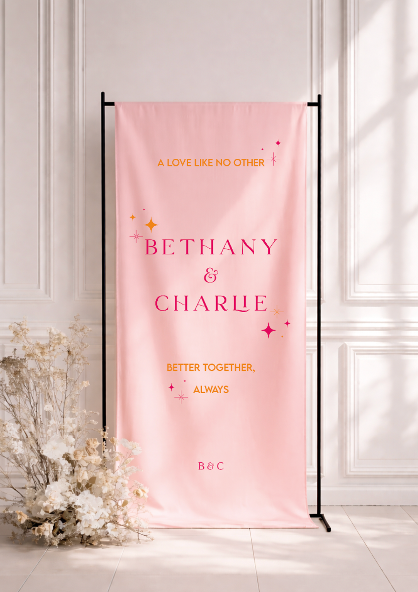 Luxury Linen Wedding Welcome Sign