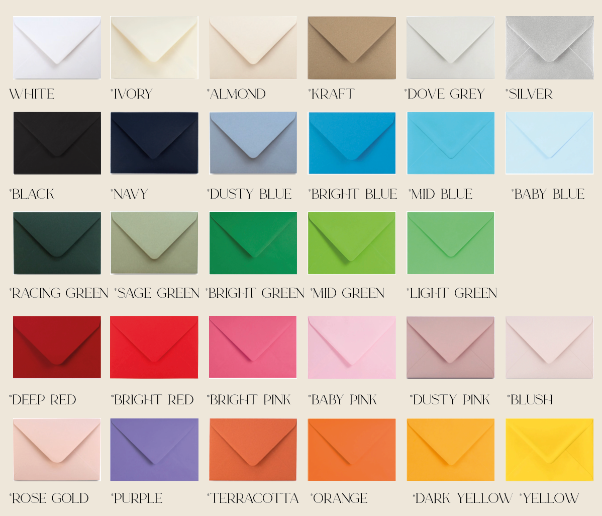 Coloured Envelopes