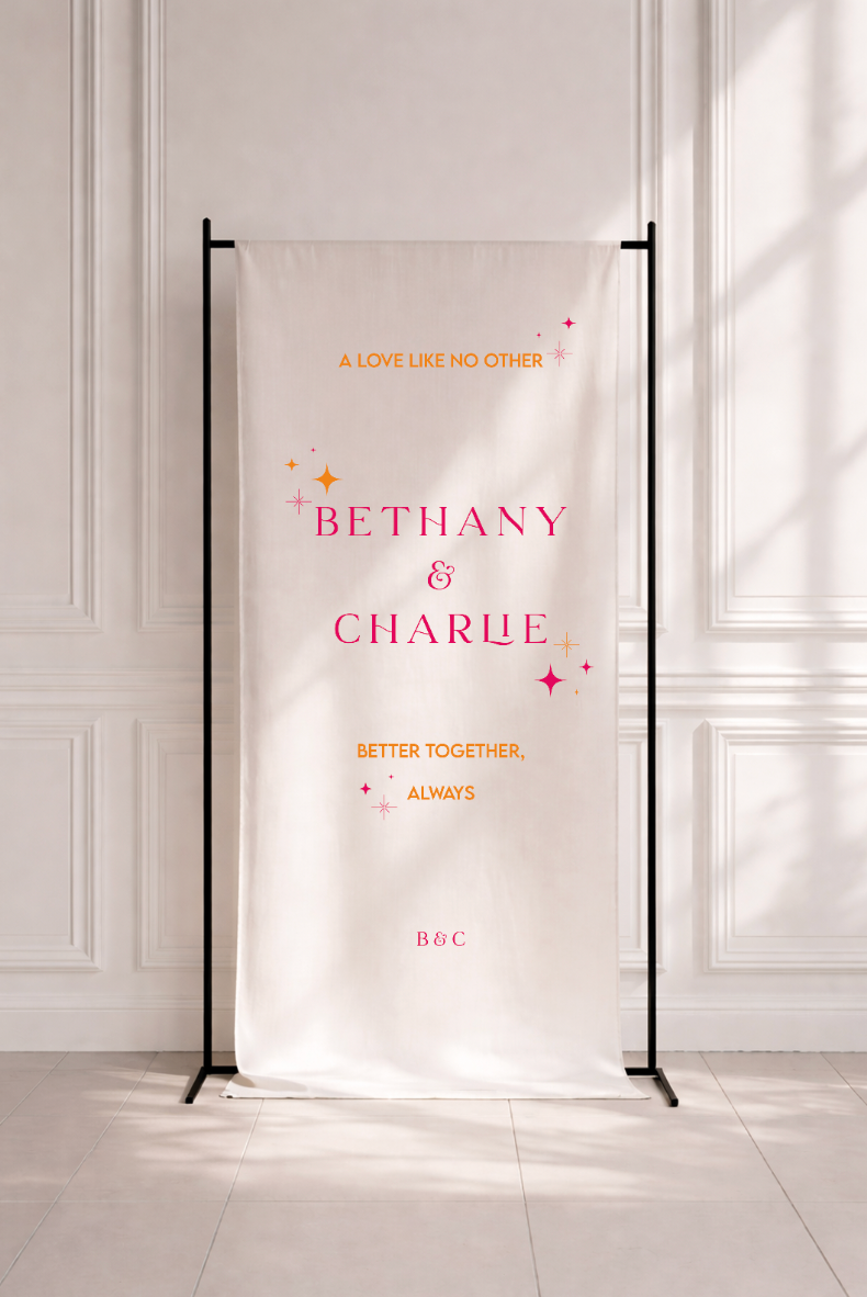 Luxury Wedding Fabric Signs