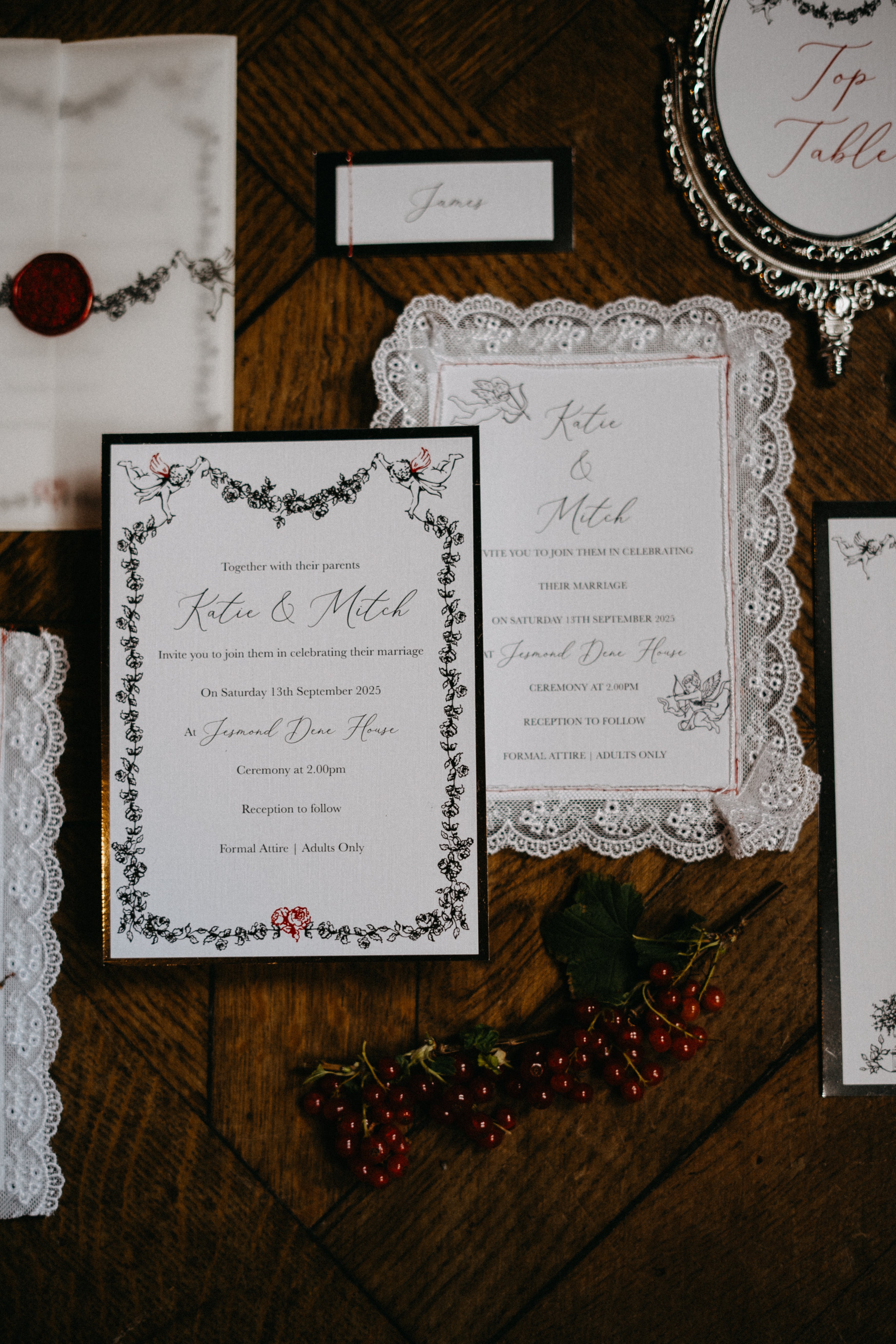 Rosie Invitation ~ 1 card