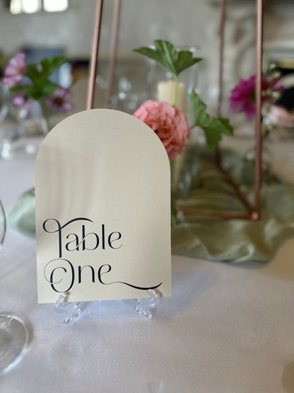 Arch table number