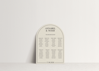 Annabel Table Plan Sign