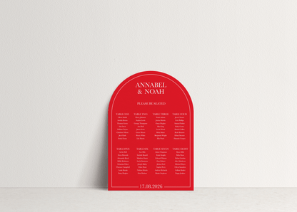 Annabel Table Plan Sign