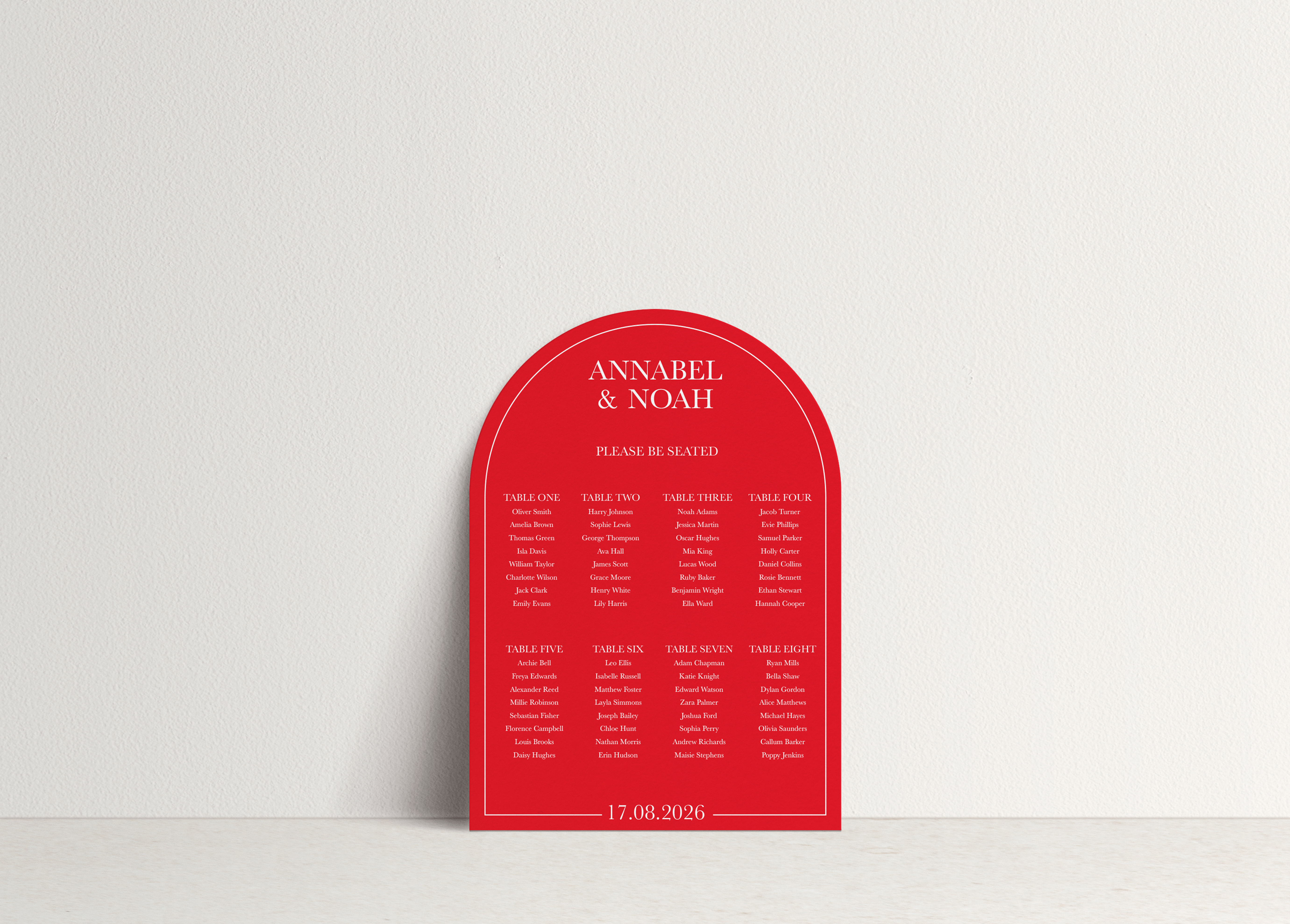Annabel Table Plan Sign