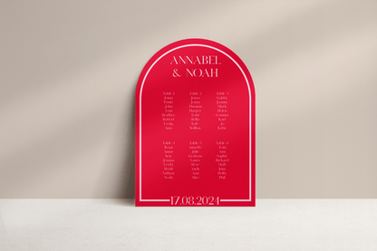 Annabel Table Plan Sign