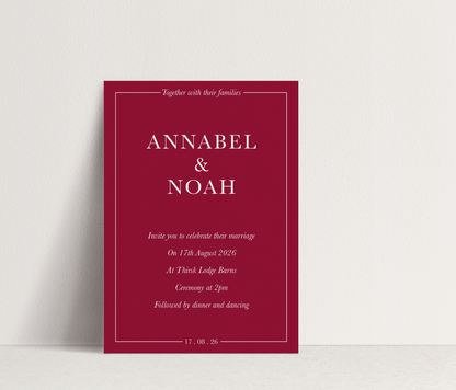 Annabel Invitation ~ 1 card