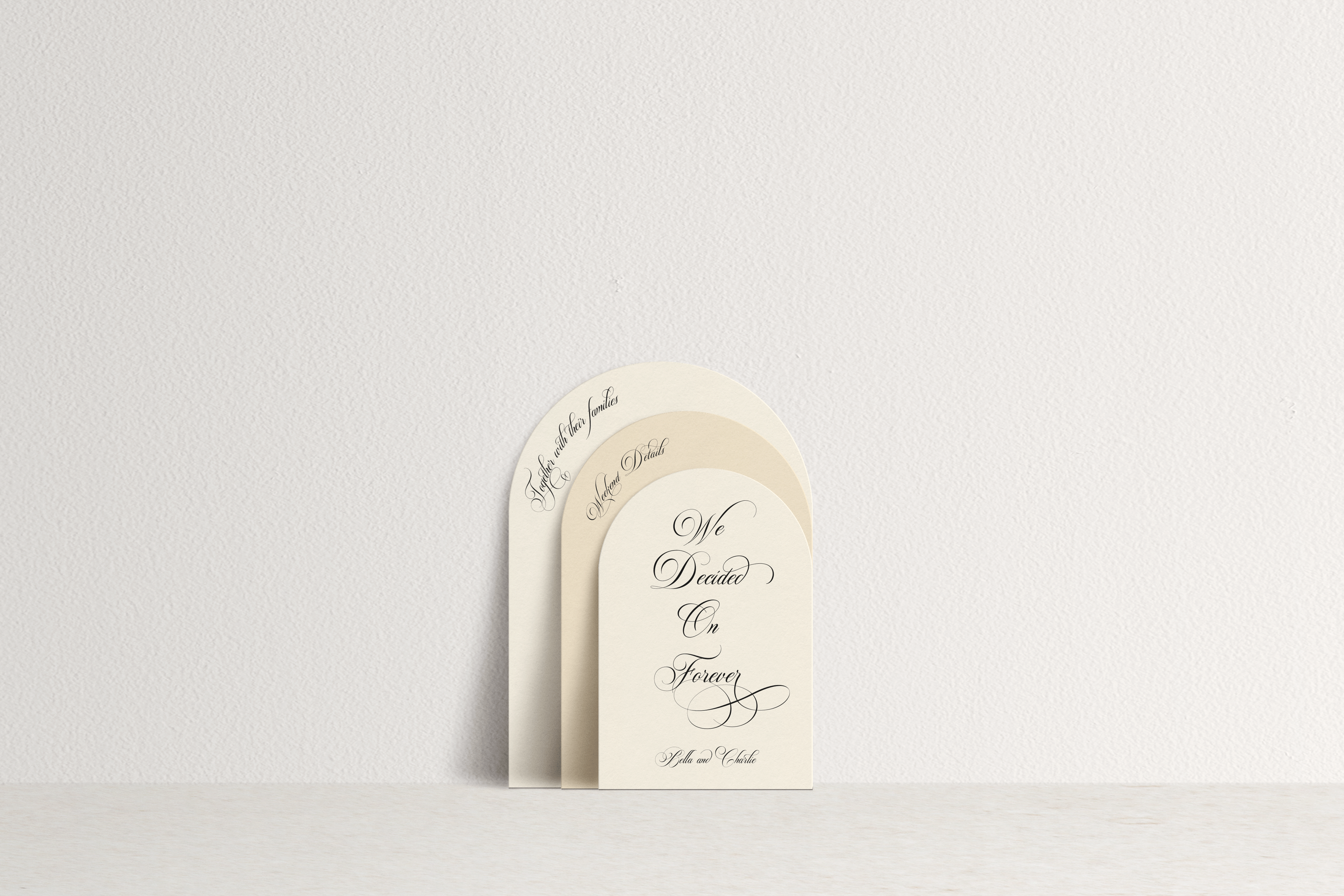 Bella Invitation - 3 card stacked