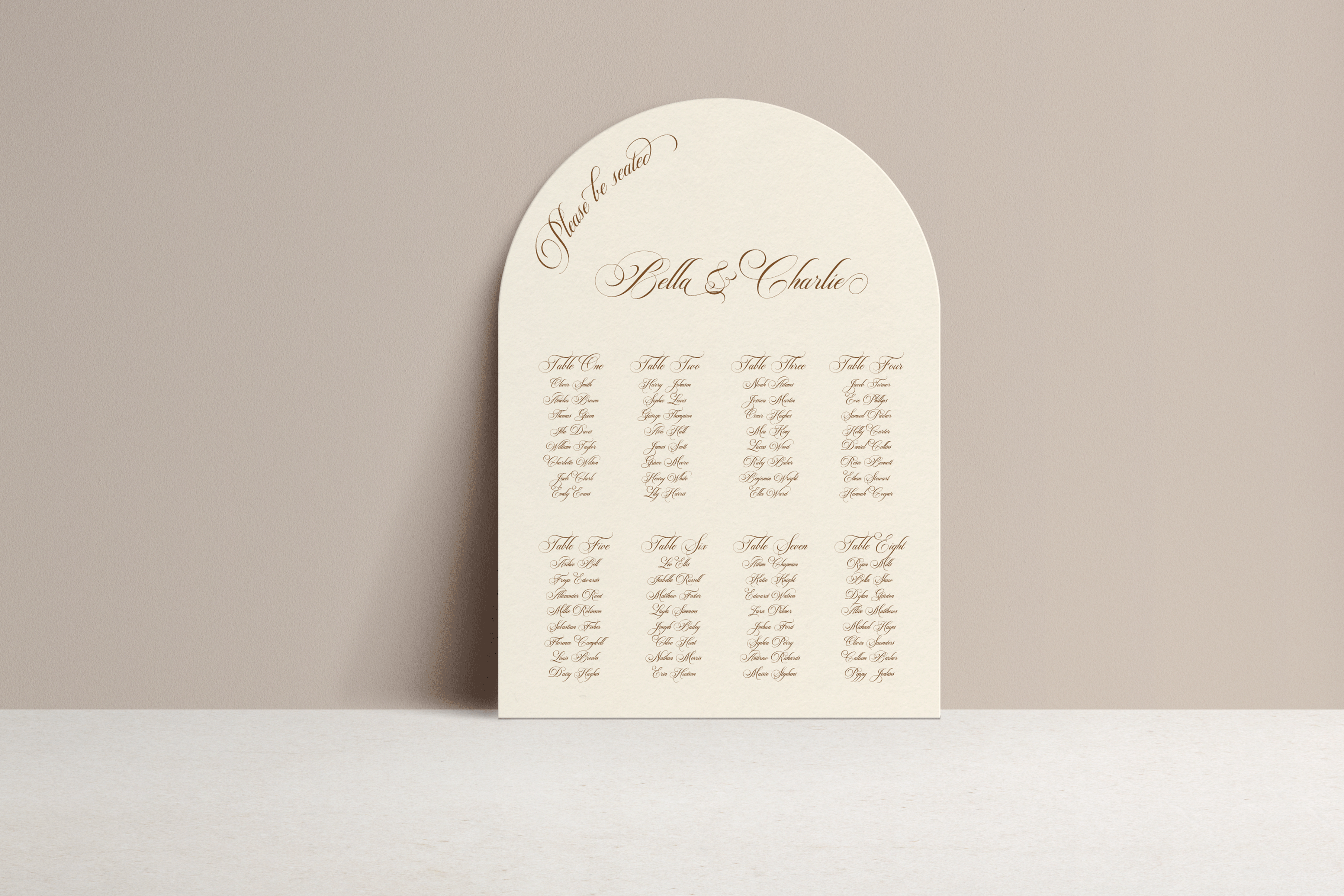 Bella Table Plan Sign