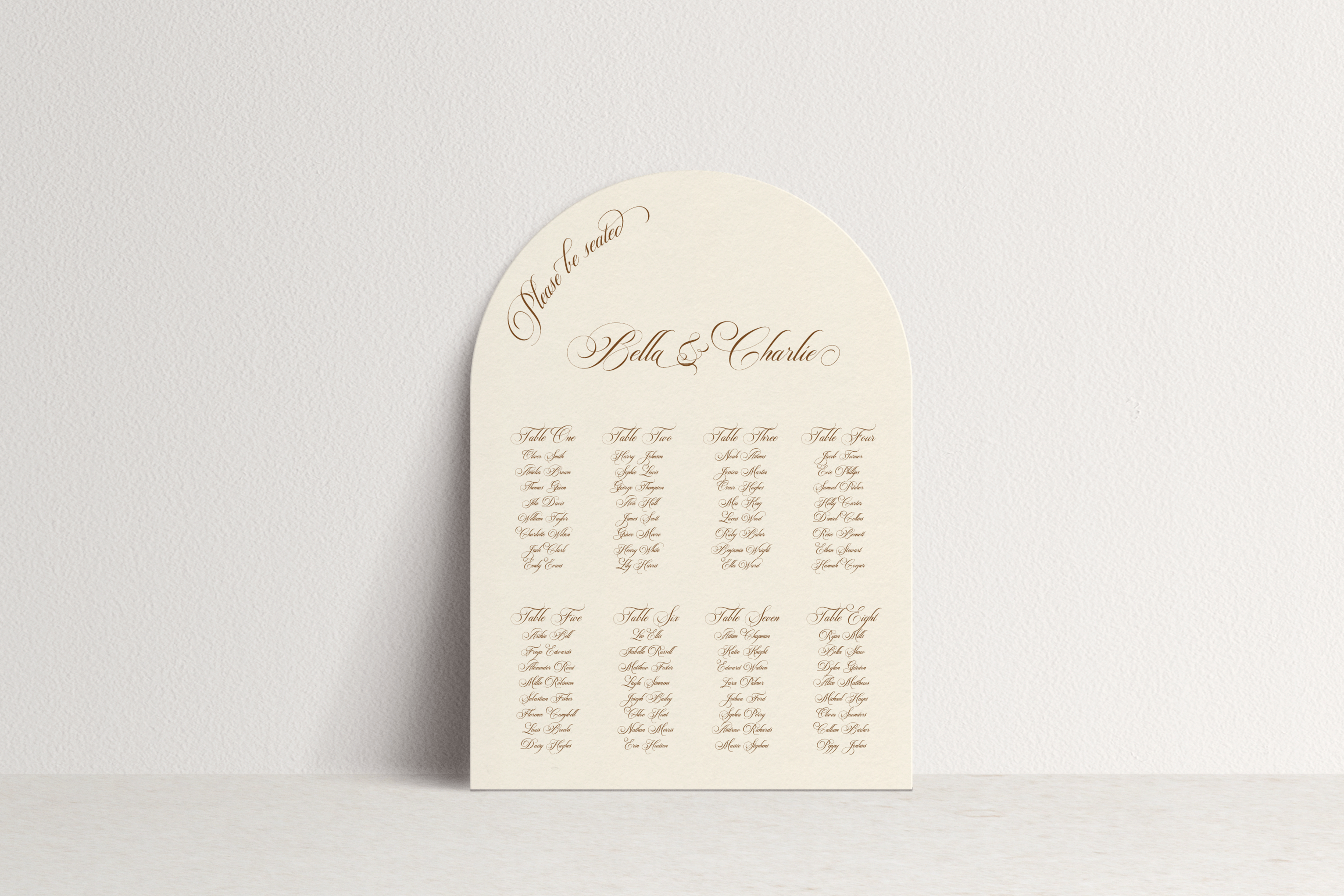 Bella Table Plan Sign