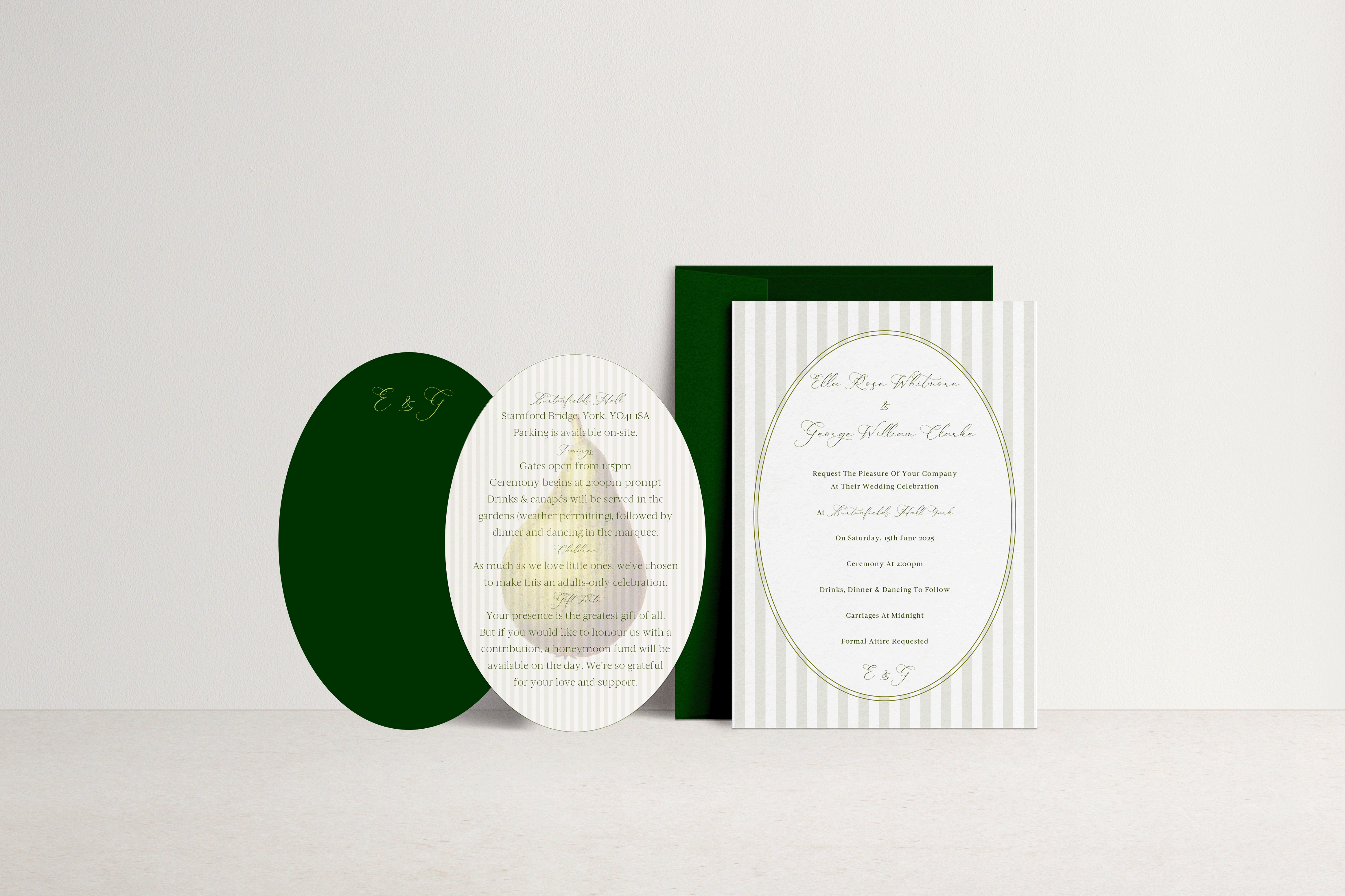 Ella Invitation 2 piece card set