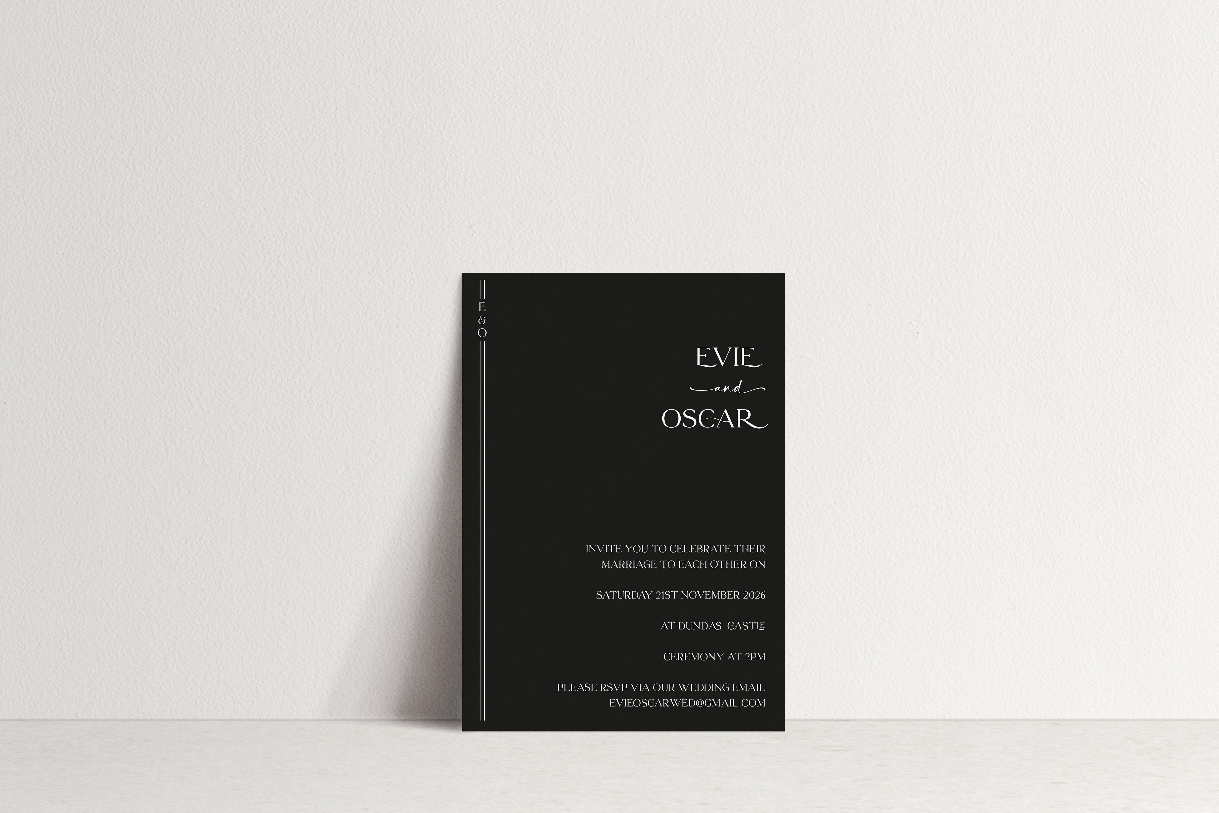 Evie Invitation ~ 1 card