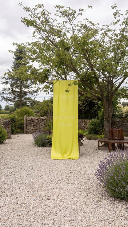 Oversized Silk Wedding Welcome Sign