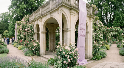 Oversized Silk Wedding Welcome Sign