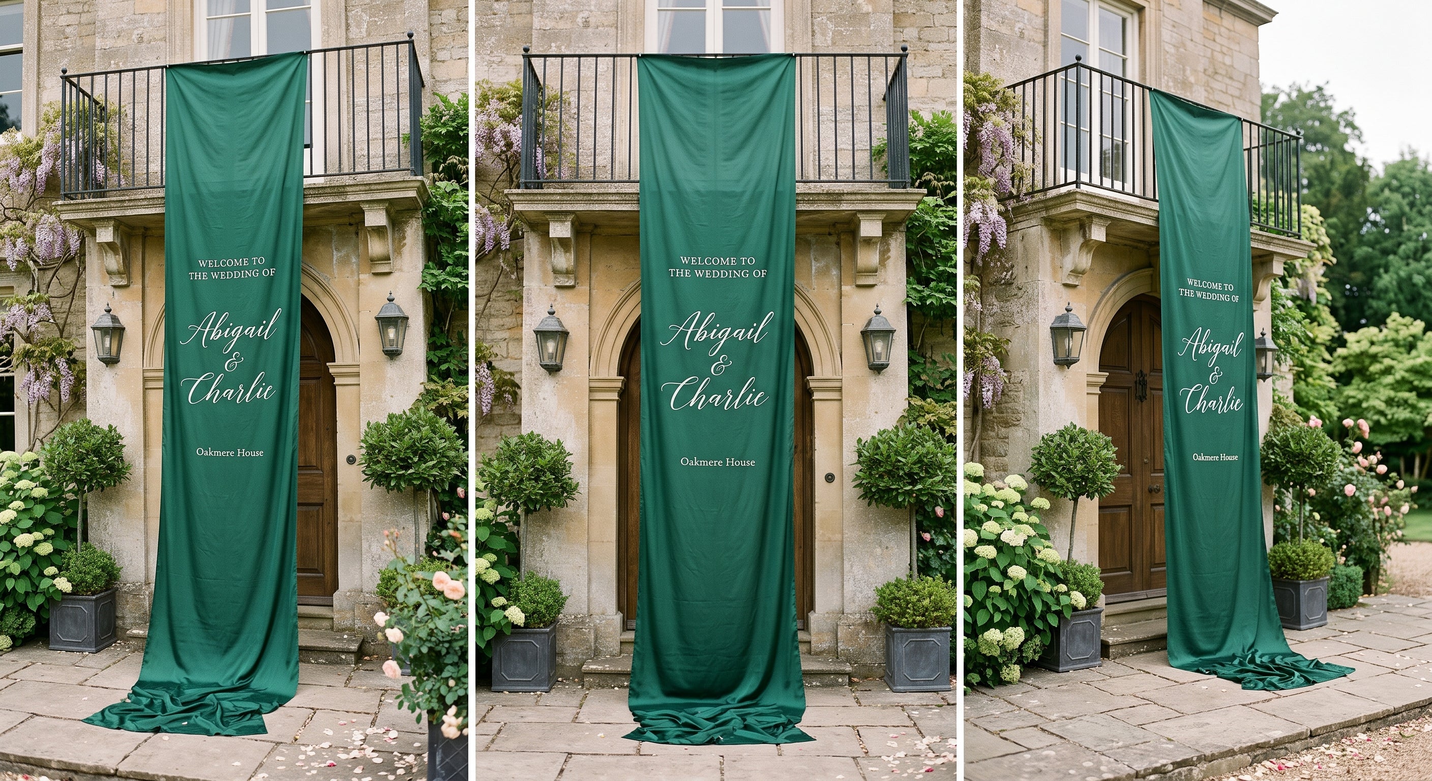 Oversized Silk Wedding Welcome Sign