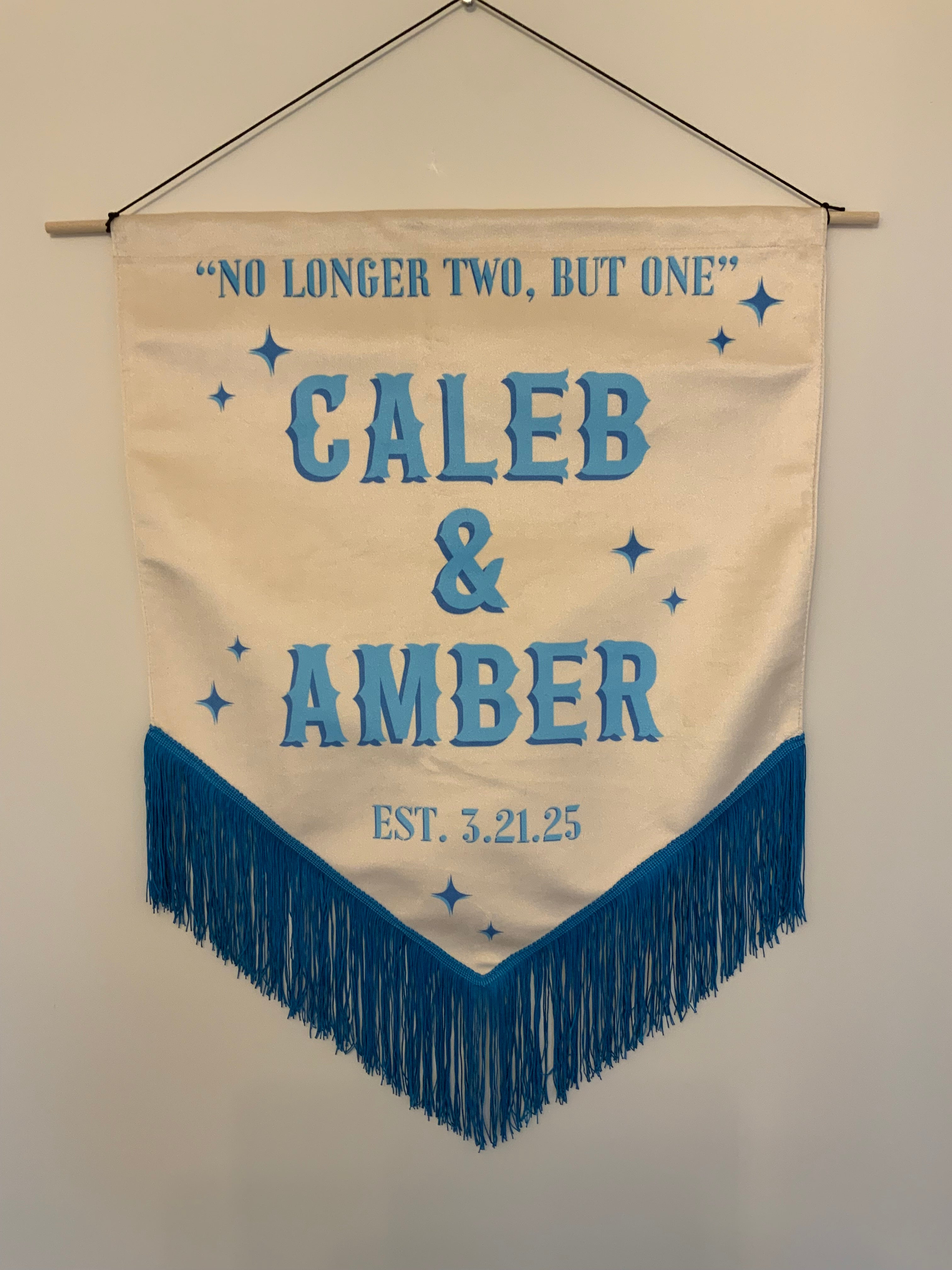 50cm x 60cm Velvet Wedding Banner MEDIUM