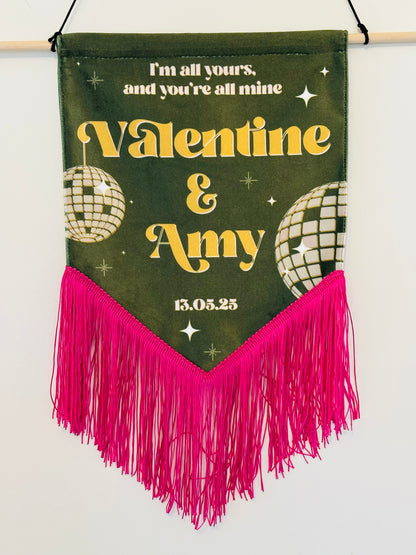 Velvet Wedding Banner ~ Mini
