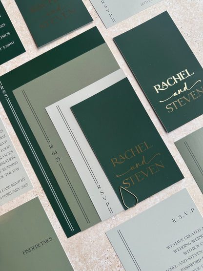 Evie Invitation 4 card stack