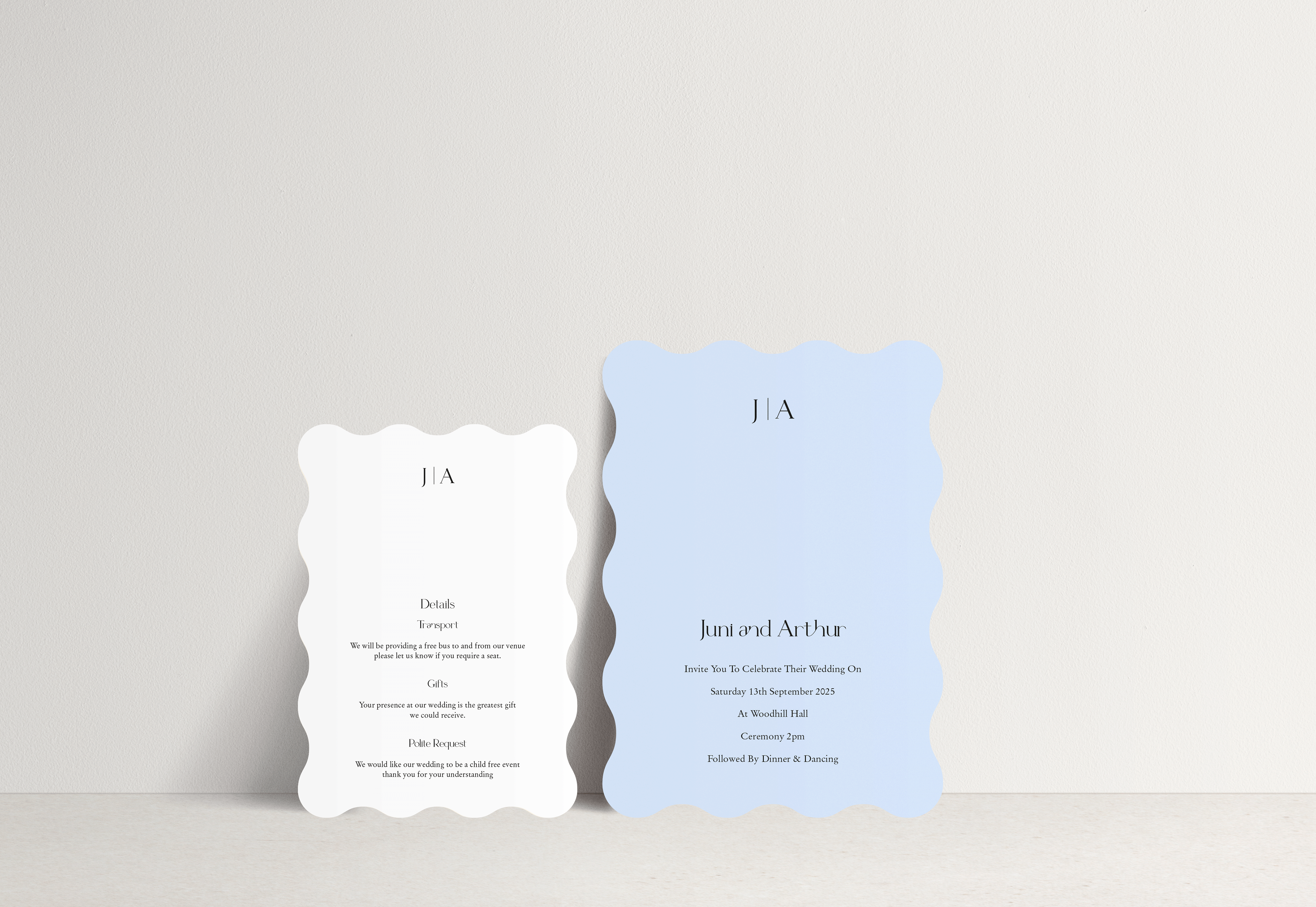 Juni Invitation 2 card stack