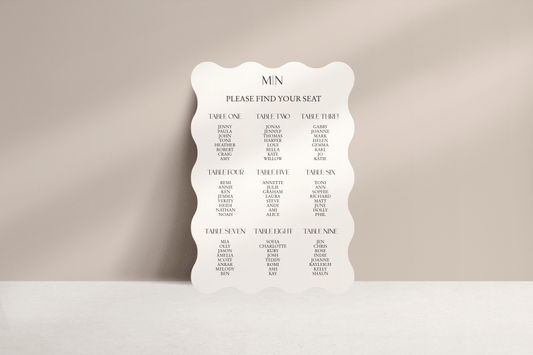 Juni Table Plan Sign