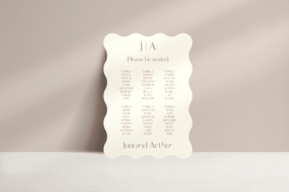 Juni Table Plan Sign