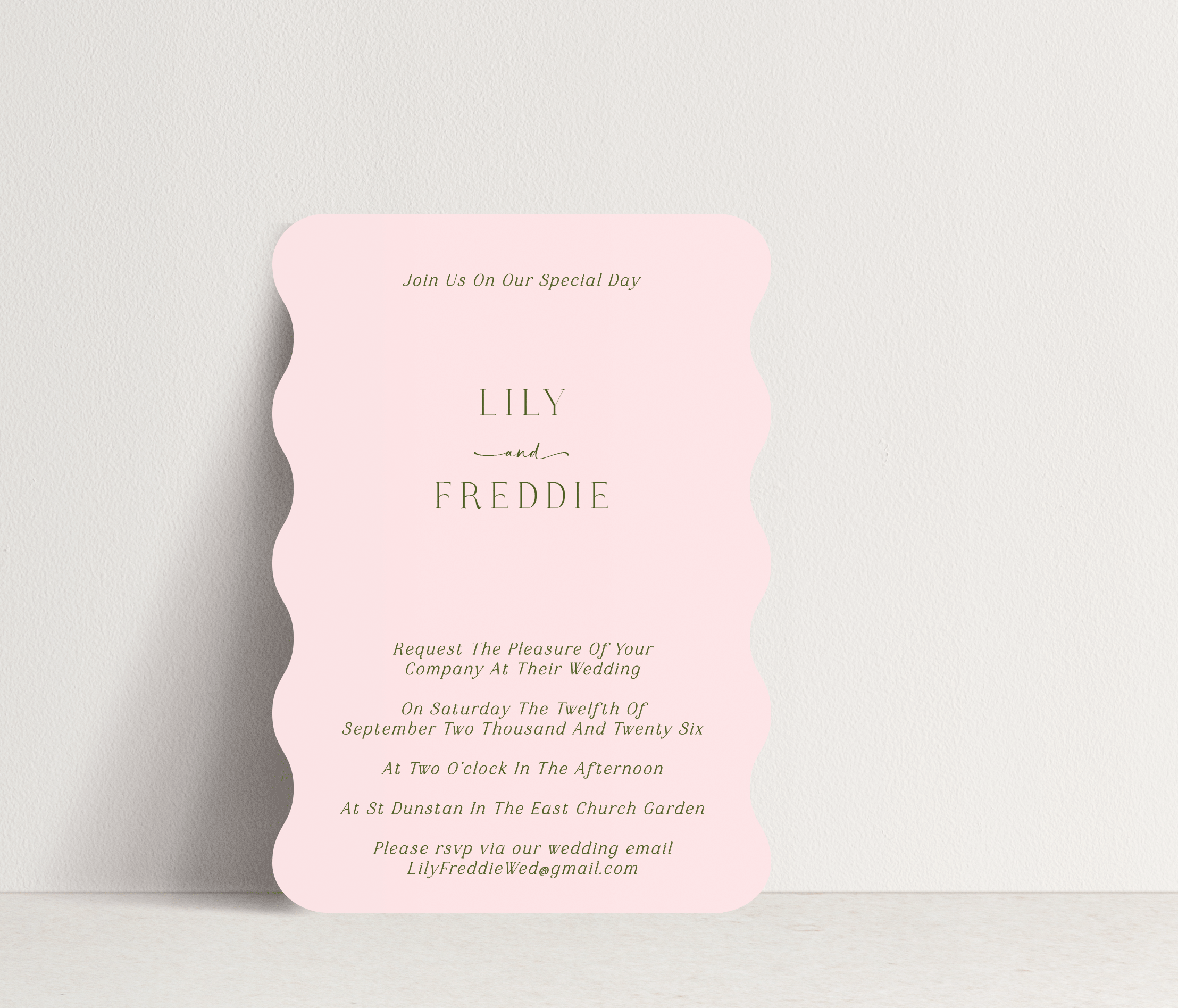 Lily Invitation ~ 1 card