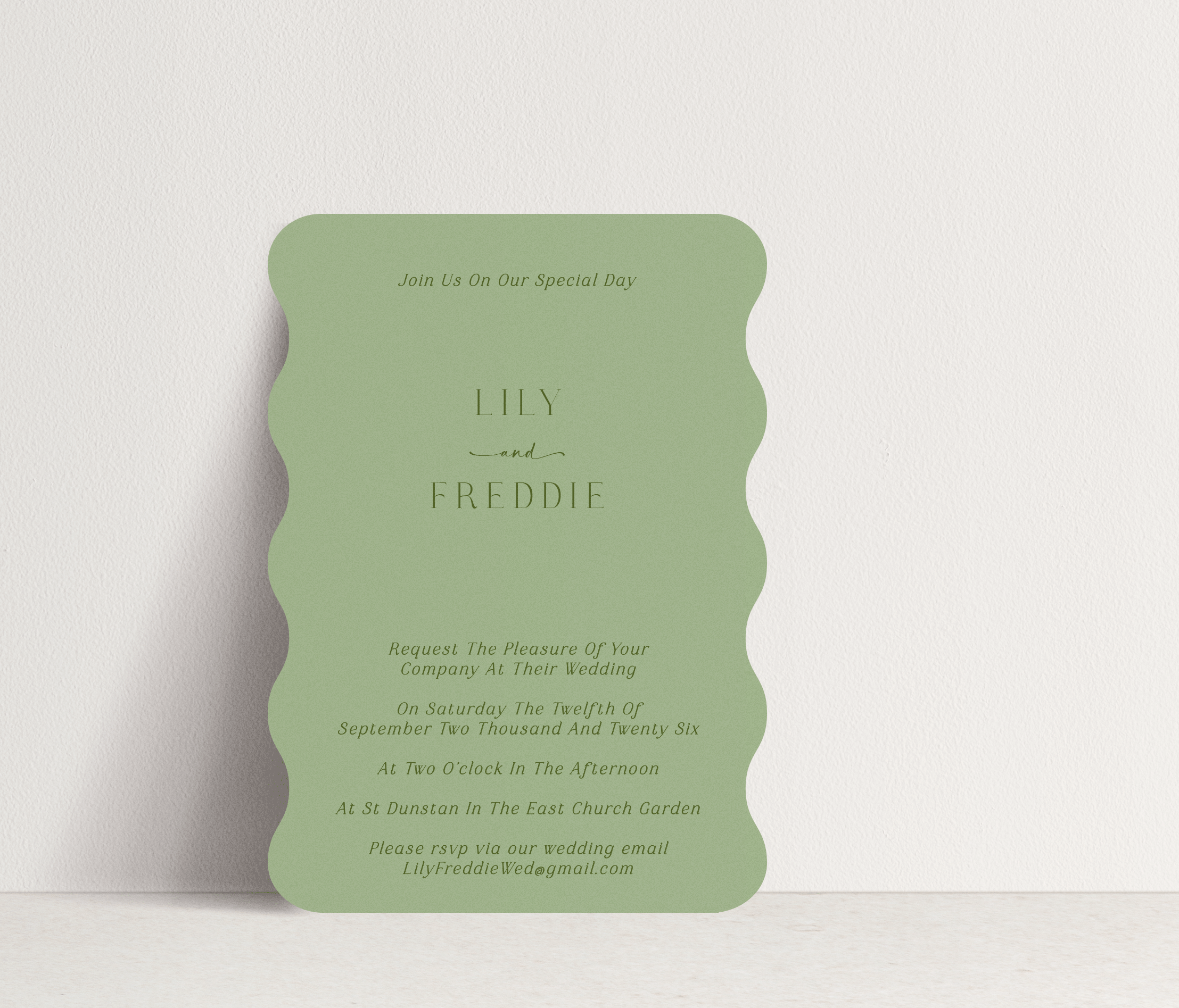 Lily Invitation ~ 1 card