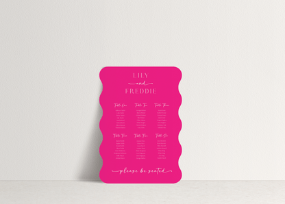 Lily Table Plan Sign