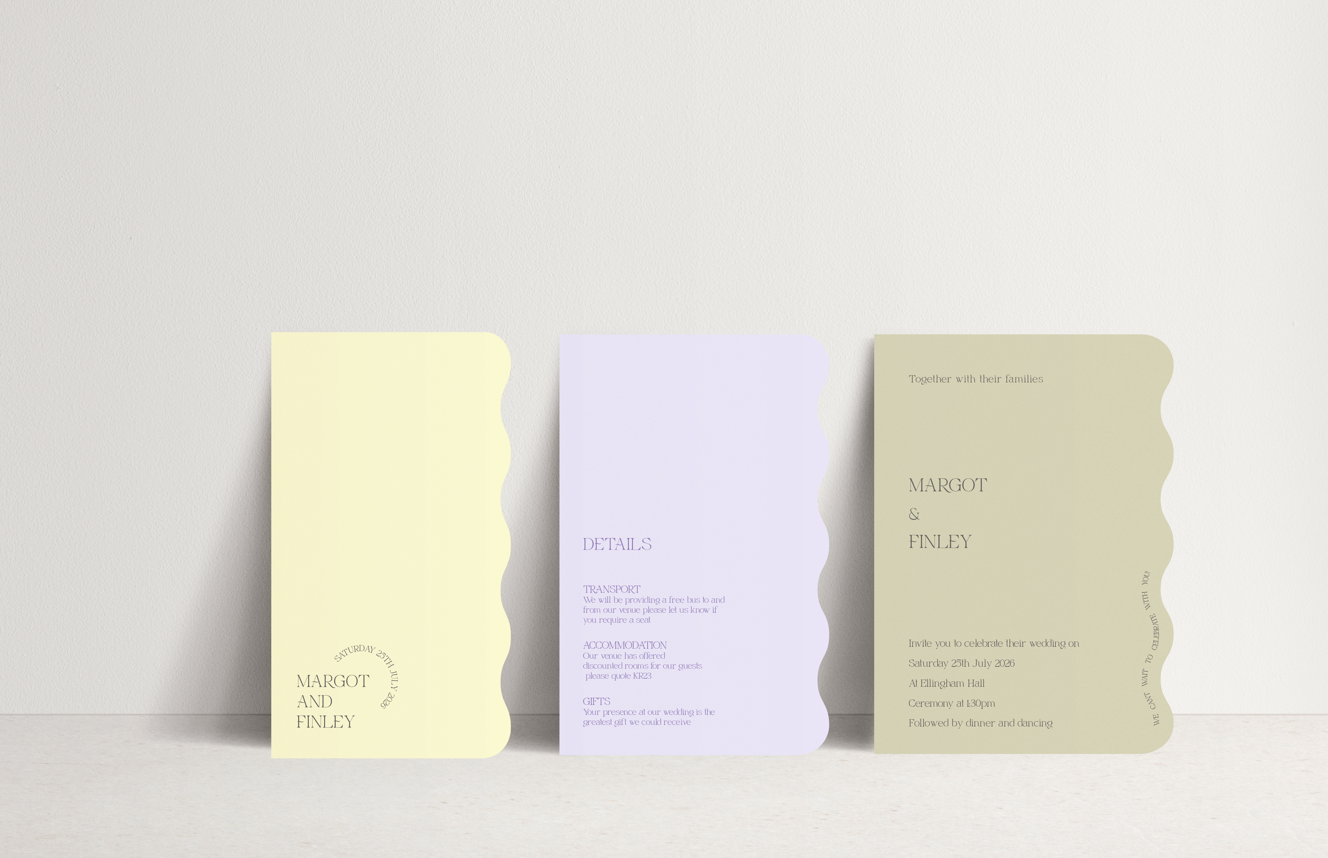 Margot Invitation - 3 card stacked