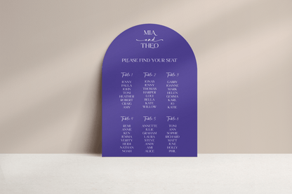 Mia Table Plan Sign